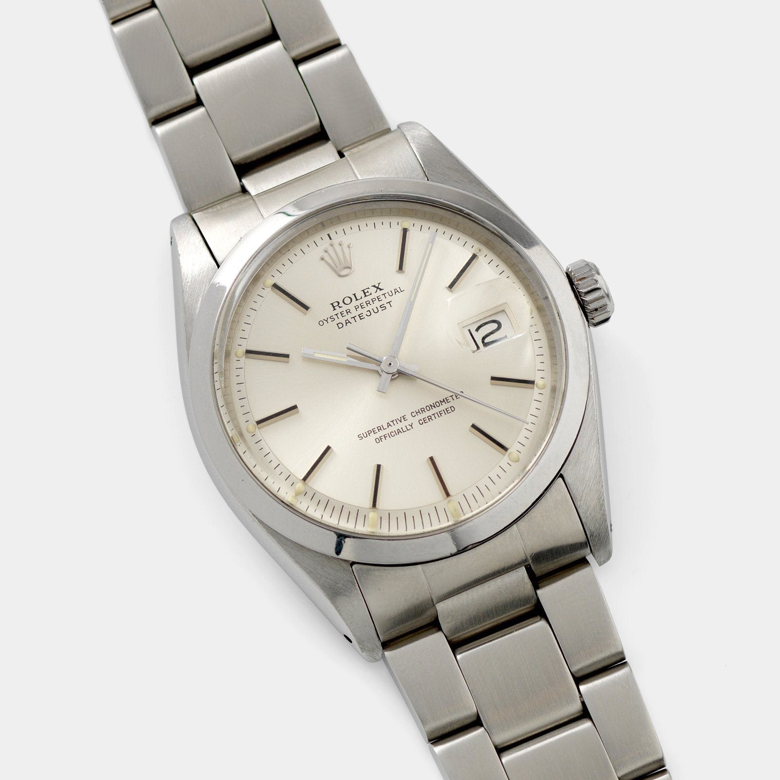 Rolex Datejust Silver Soleil Dial 1600