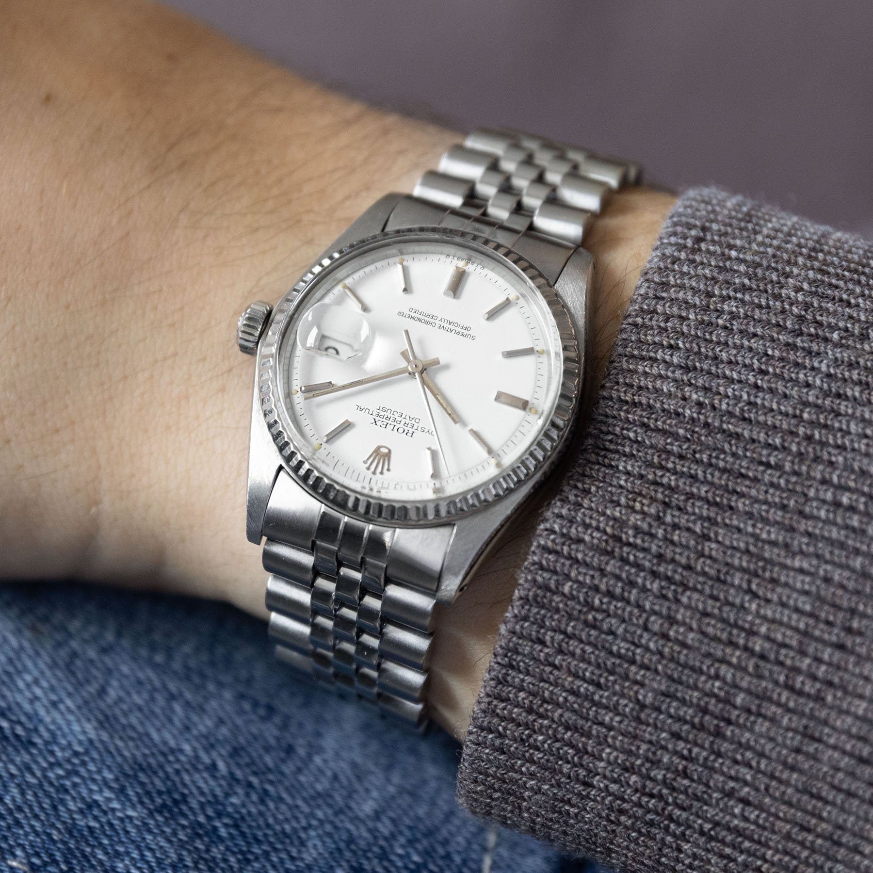 Rolex Datejust 1601 Polar White Sigma Dial