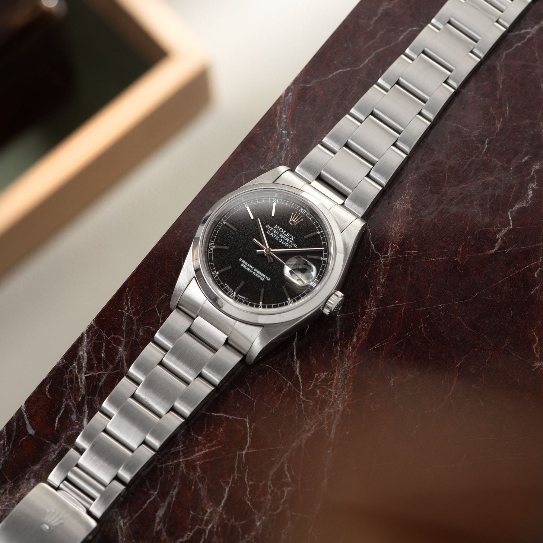 Rolex Datejust Black Stingray Dial Reference 16220