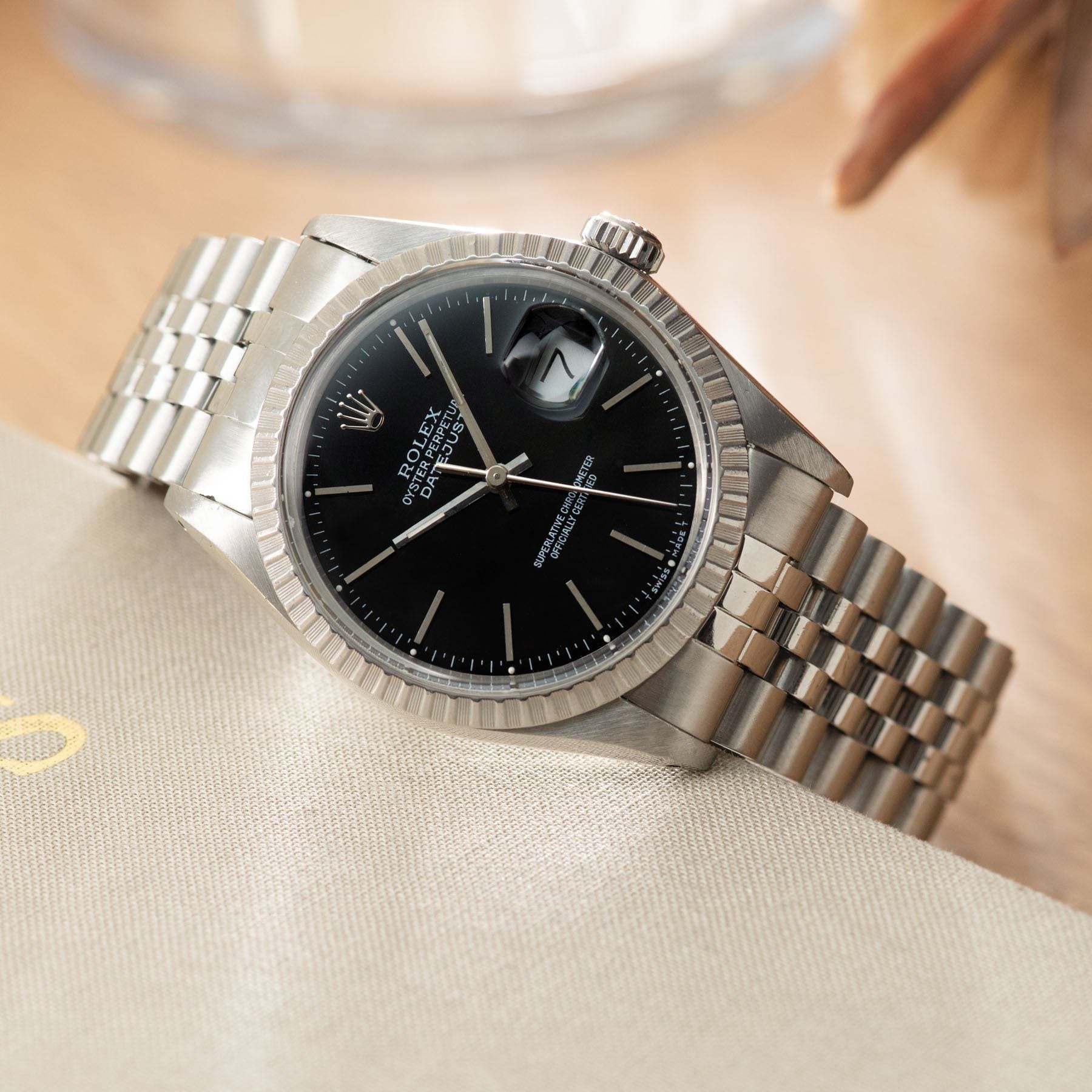 Rolex Datejust Black glossy dial ref 16030