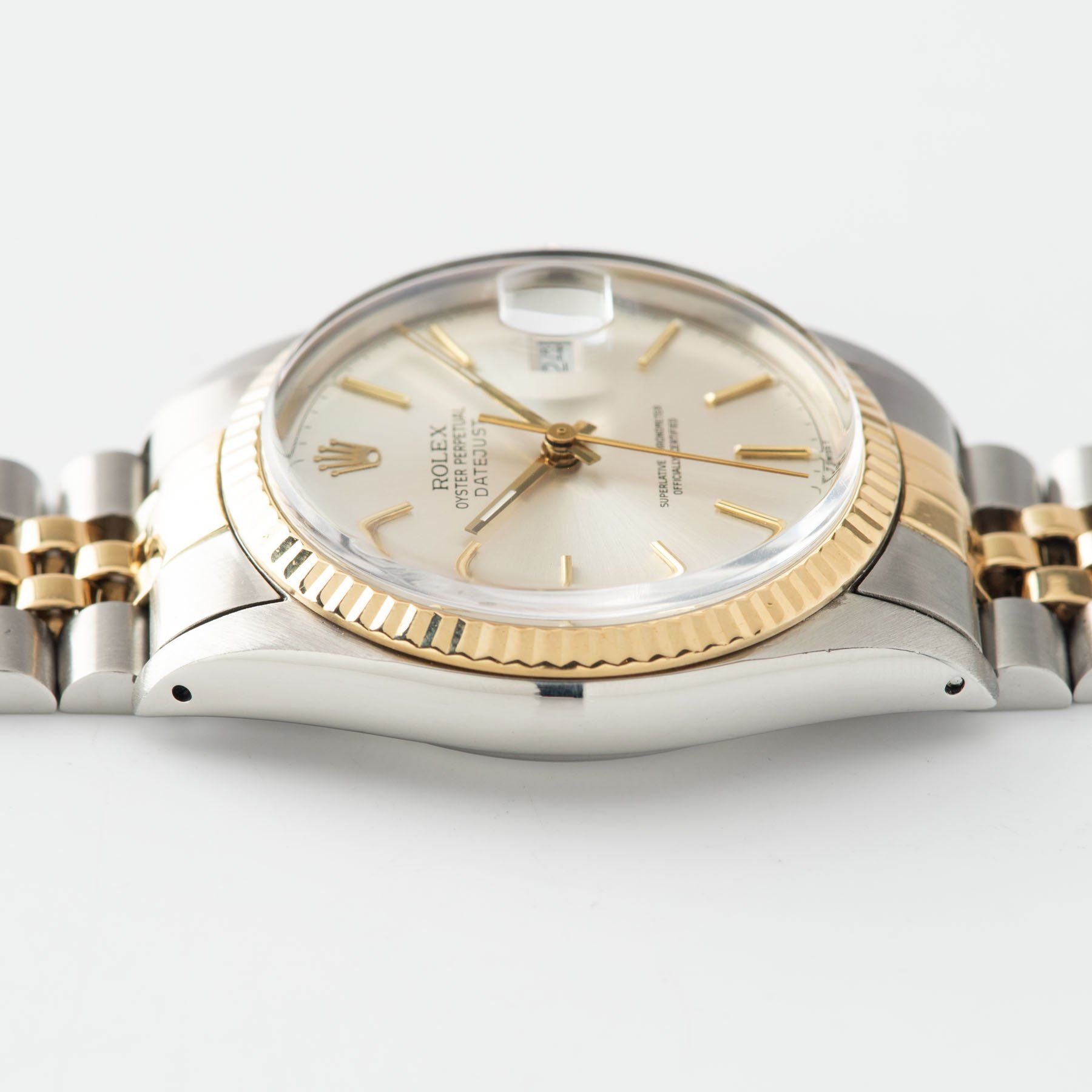 Rolex Datejust Steel and Gold 16013 Silver Dial