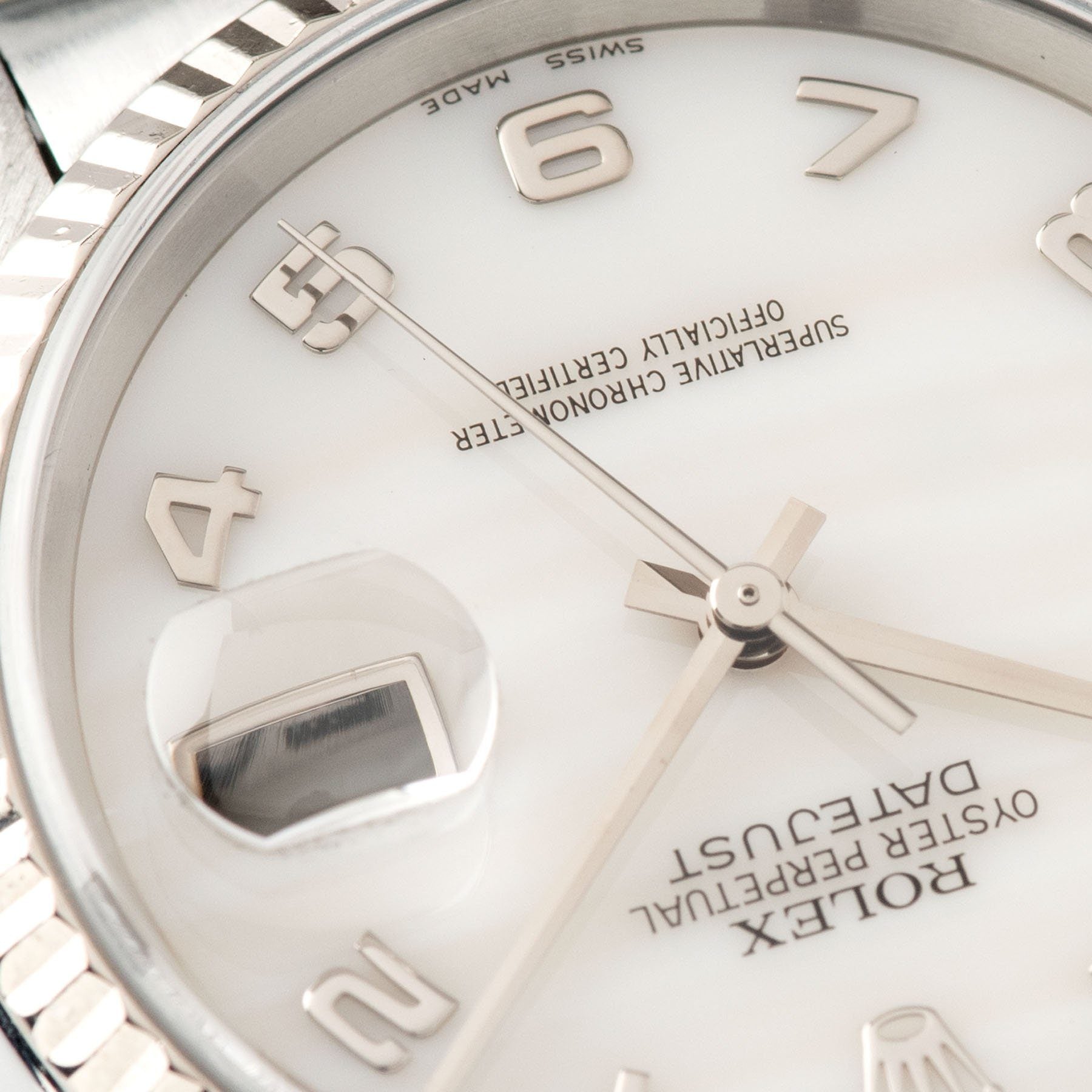 Rolex Datejust White Mother of Pearl Dial Reference 16234