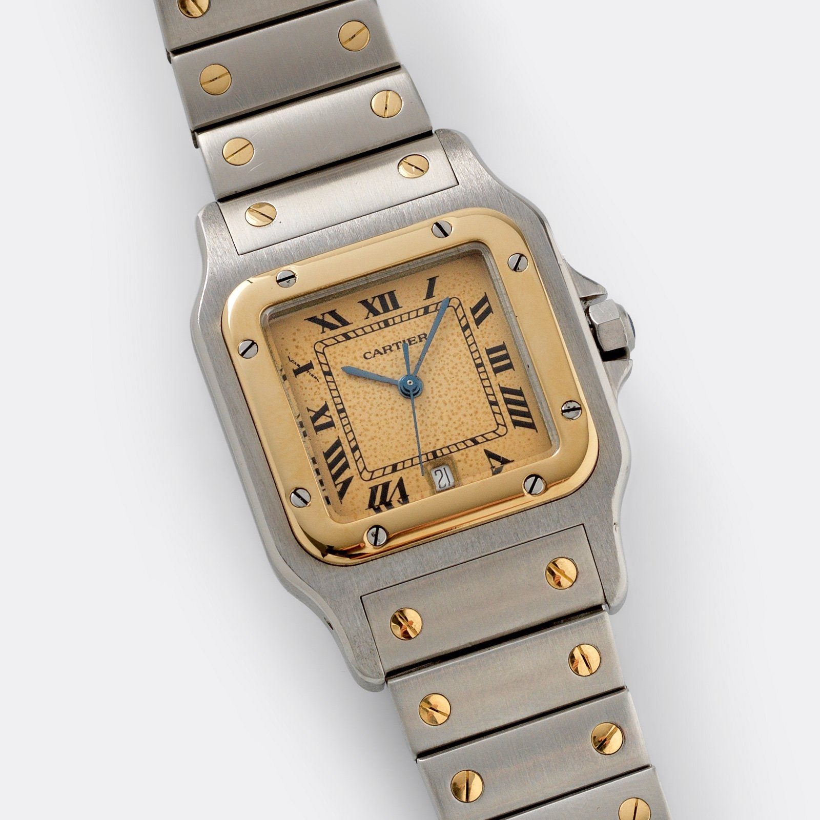 Cartier Santos Steel and Gold Stingray Dial