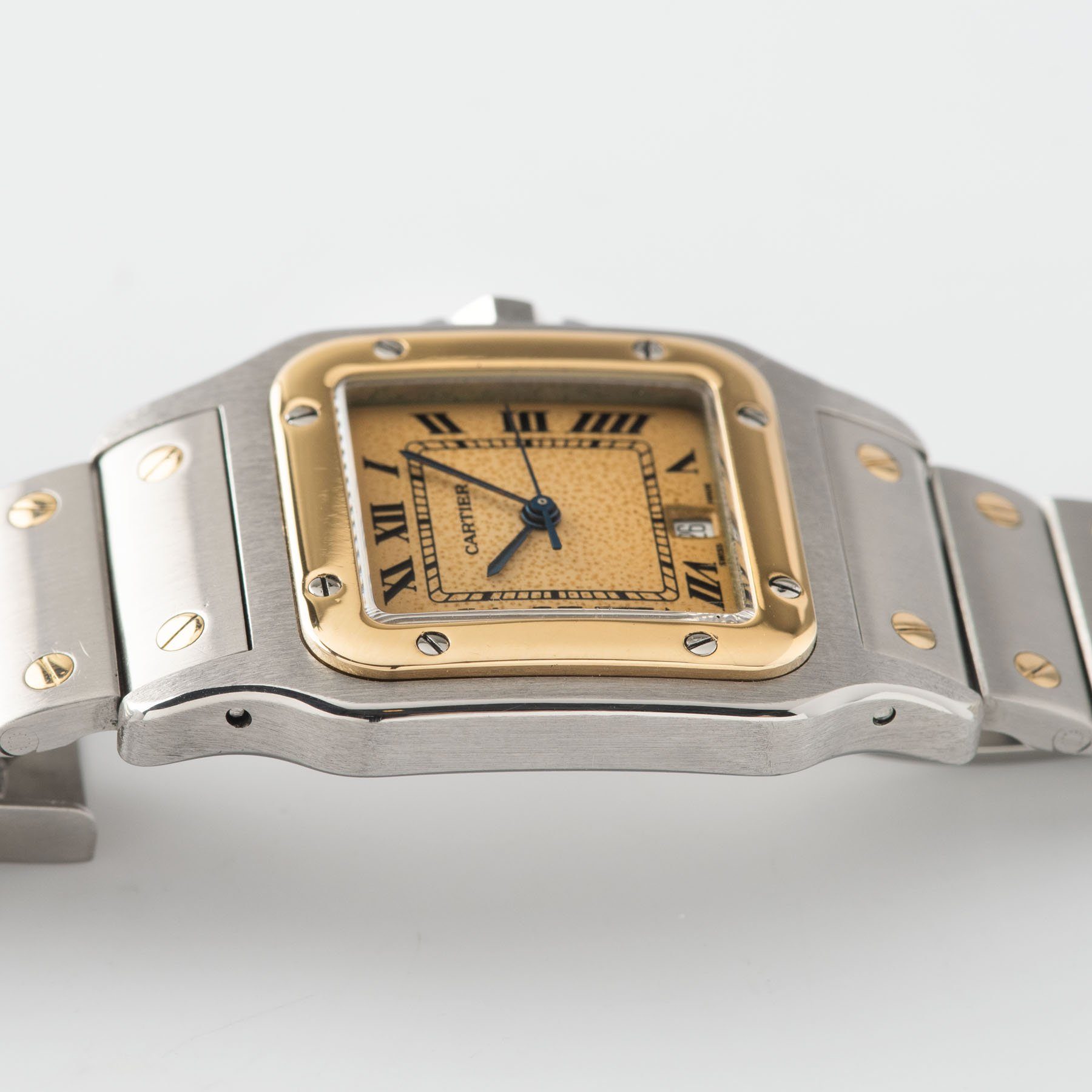 Cartier Santos Steel and Gold Stingray Dial