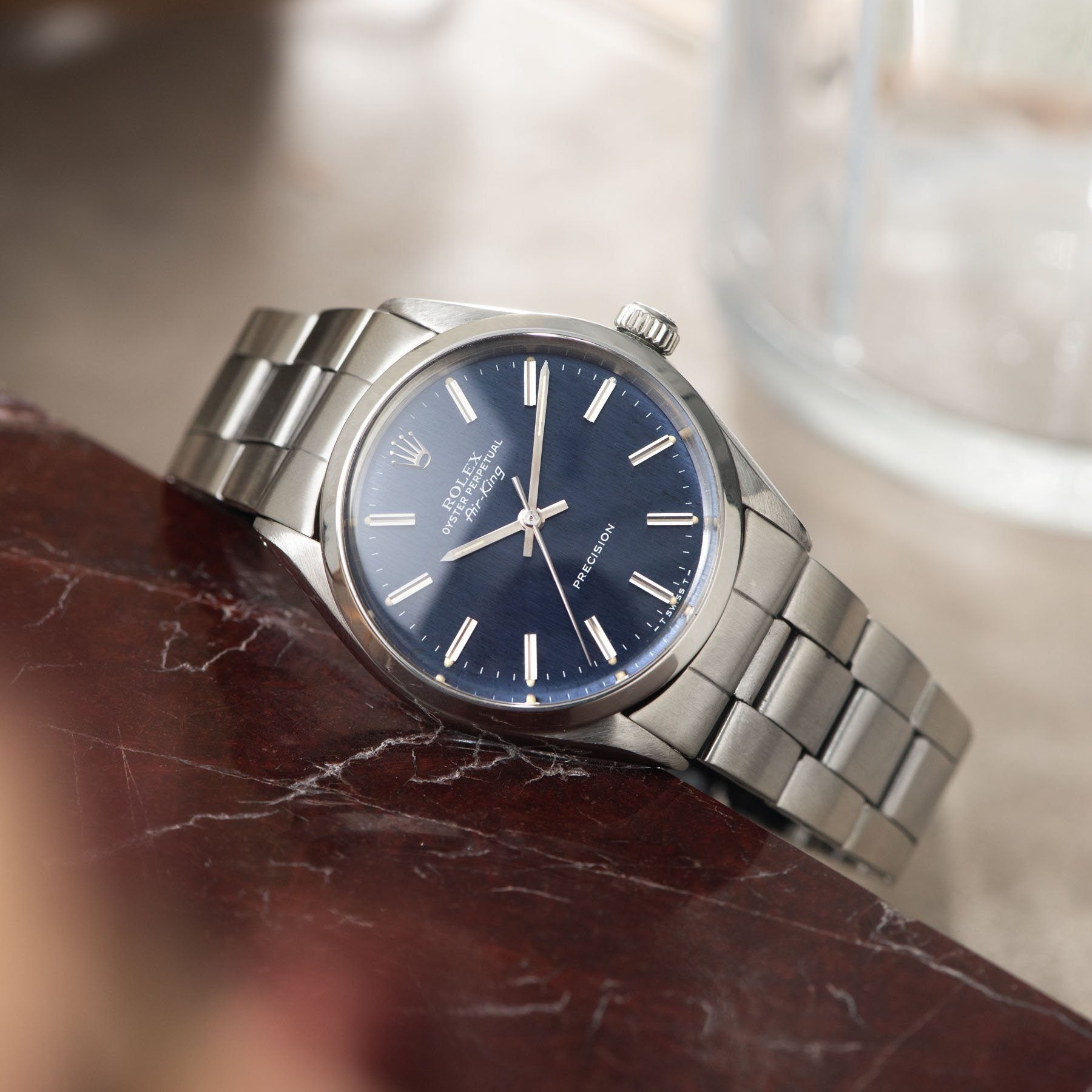 Rolex Air King Blue Dial Ref 5500