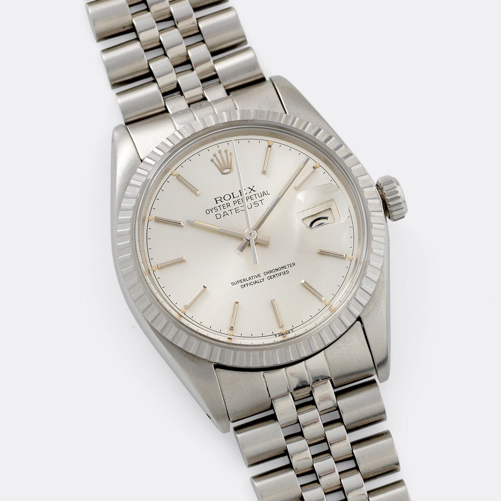 Rolex Datejust Silver Chapter Ring Dial 16030