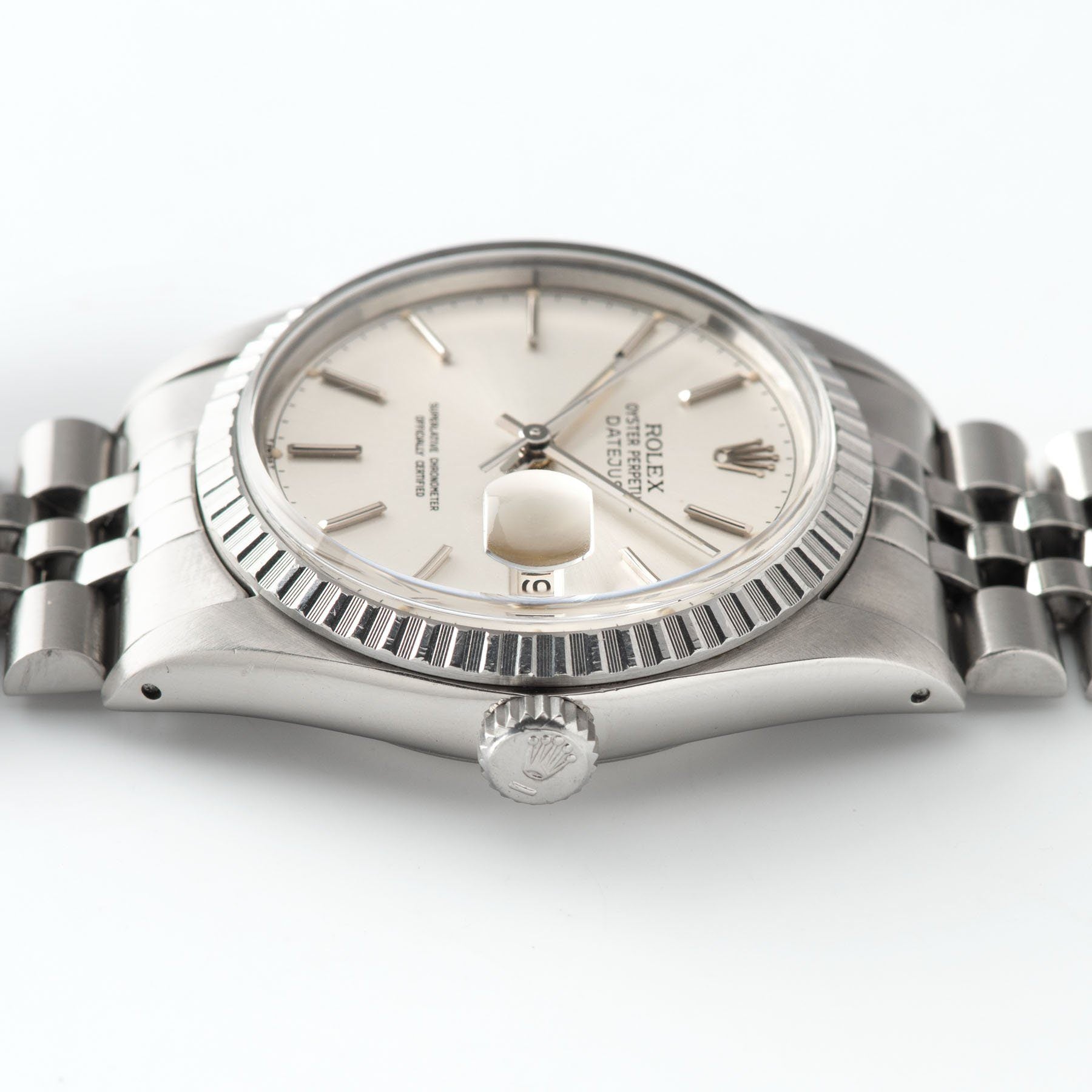 Rolex Datejust Silver Chapter Ring Dial 16030
