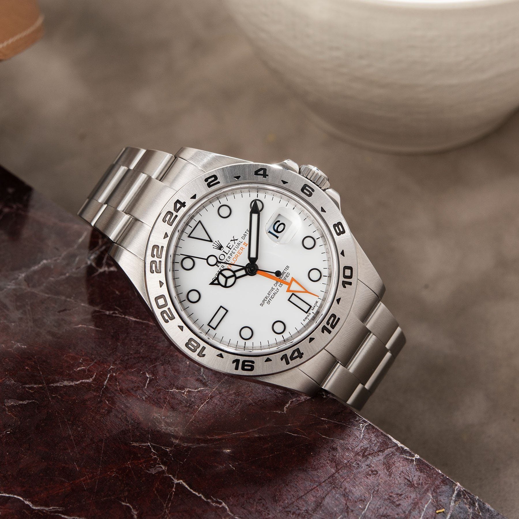 Rolex Explorer 2 White Dial 216570