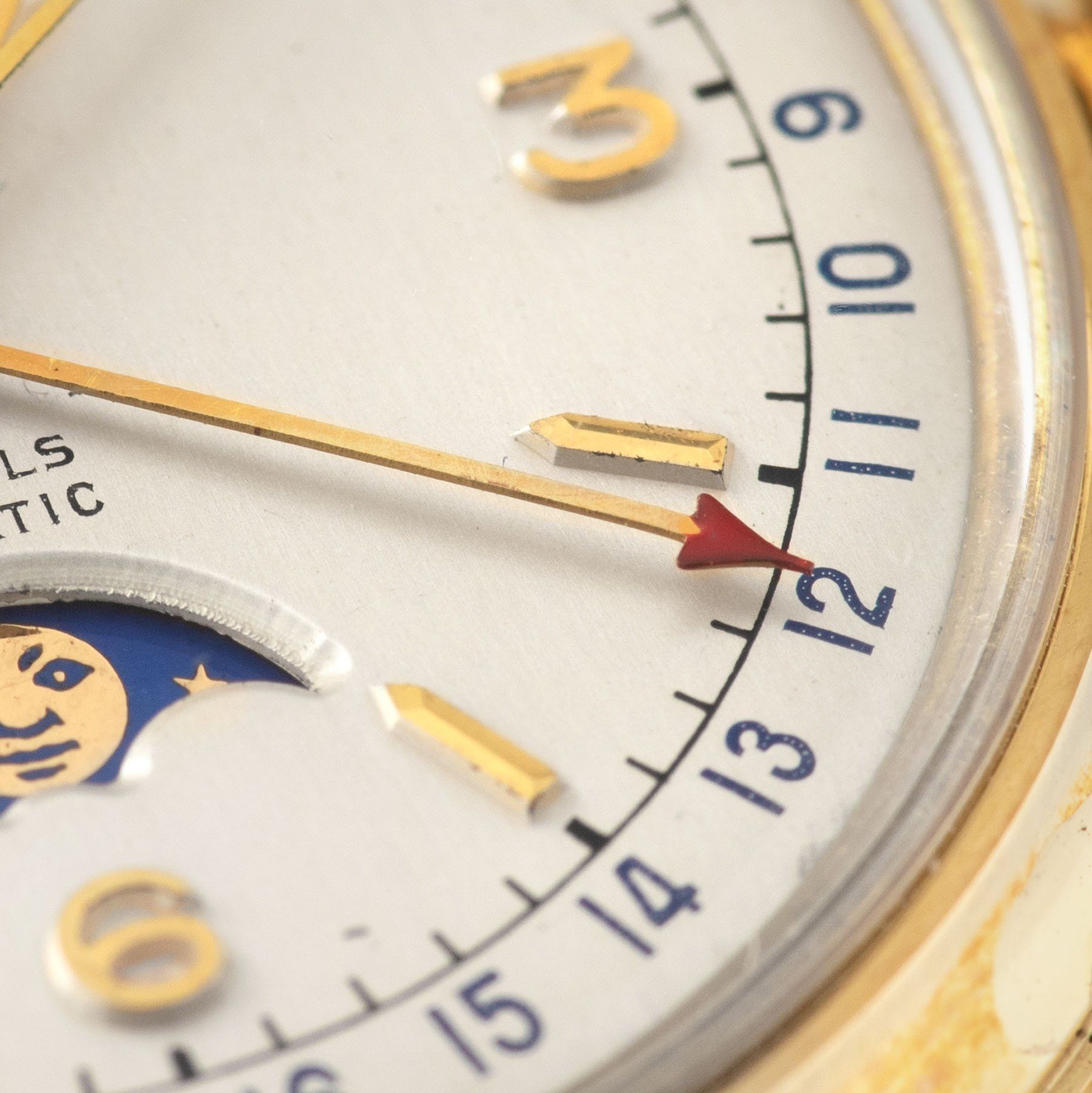 Enicar Triple Calendar Moonphase Yellow Gold