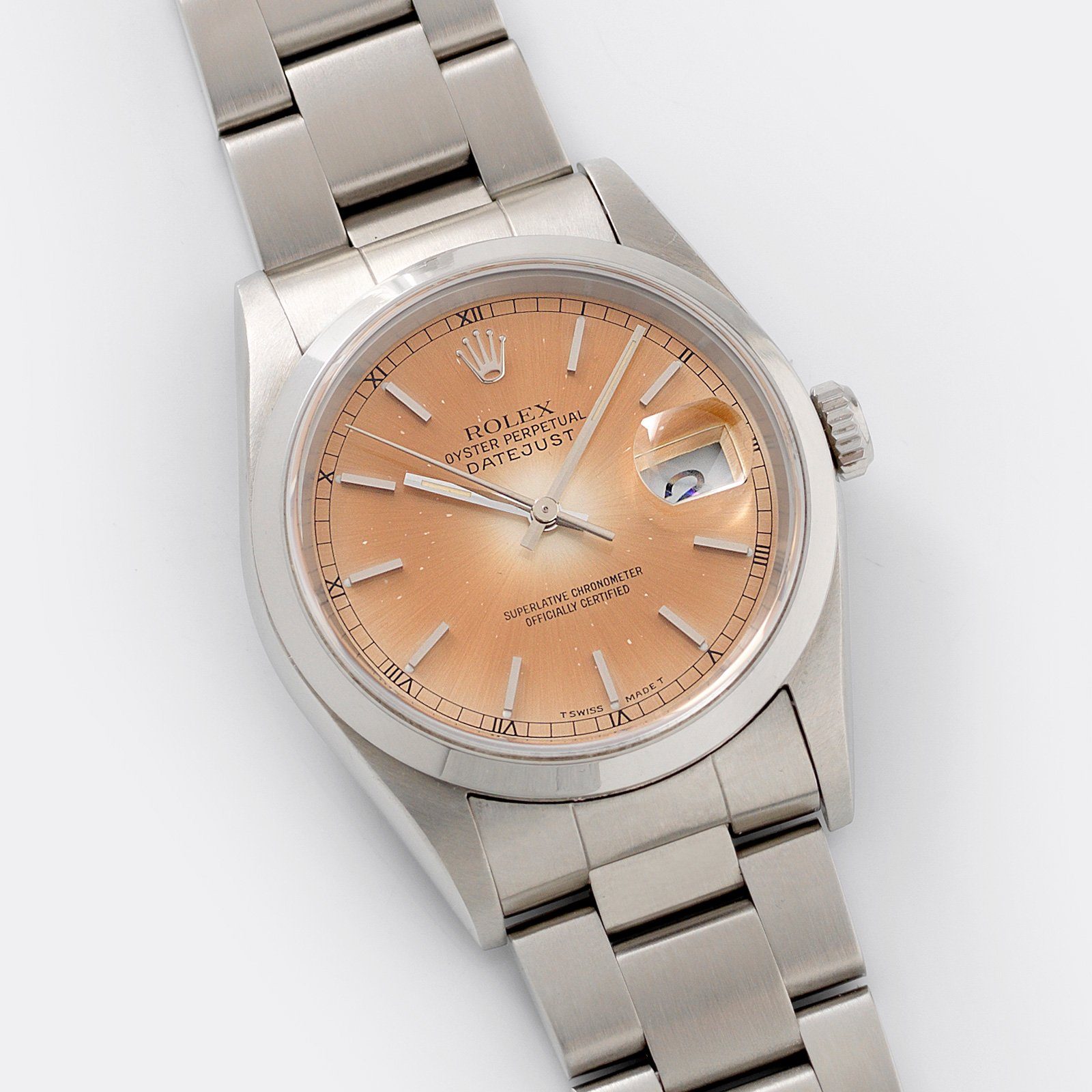 Rolex Datejust Salmon Tropical Patina Dial Reference 16200