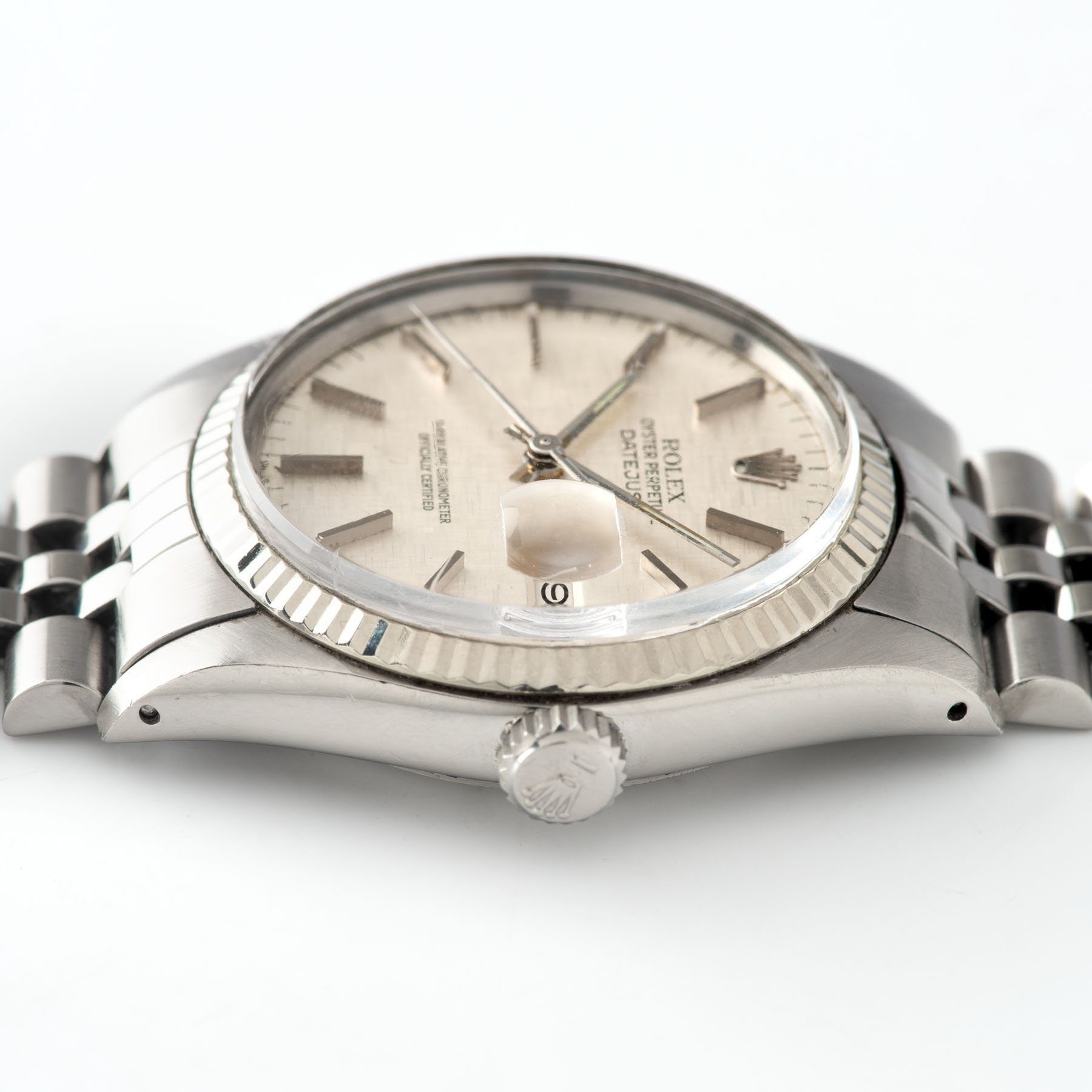 Rolex Datejust Reference 16014 Silver Linen Dial