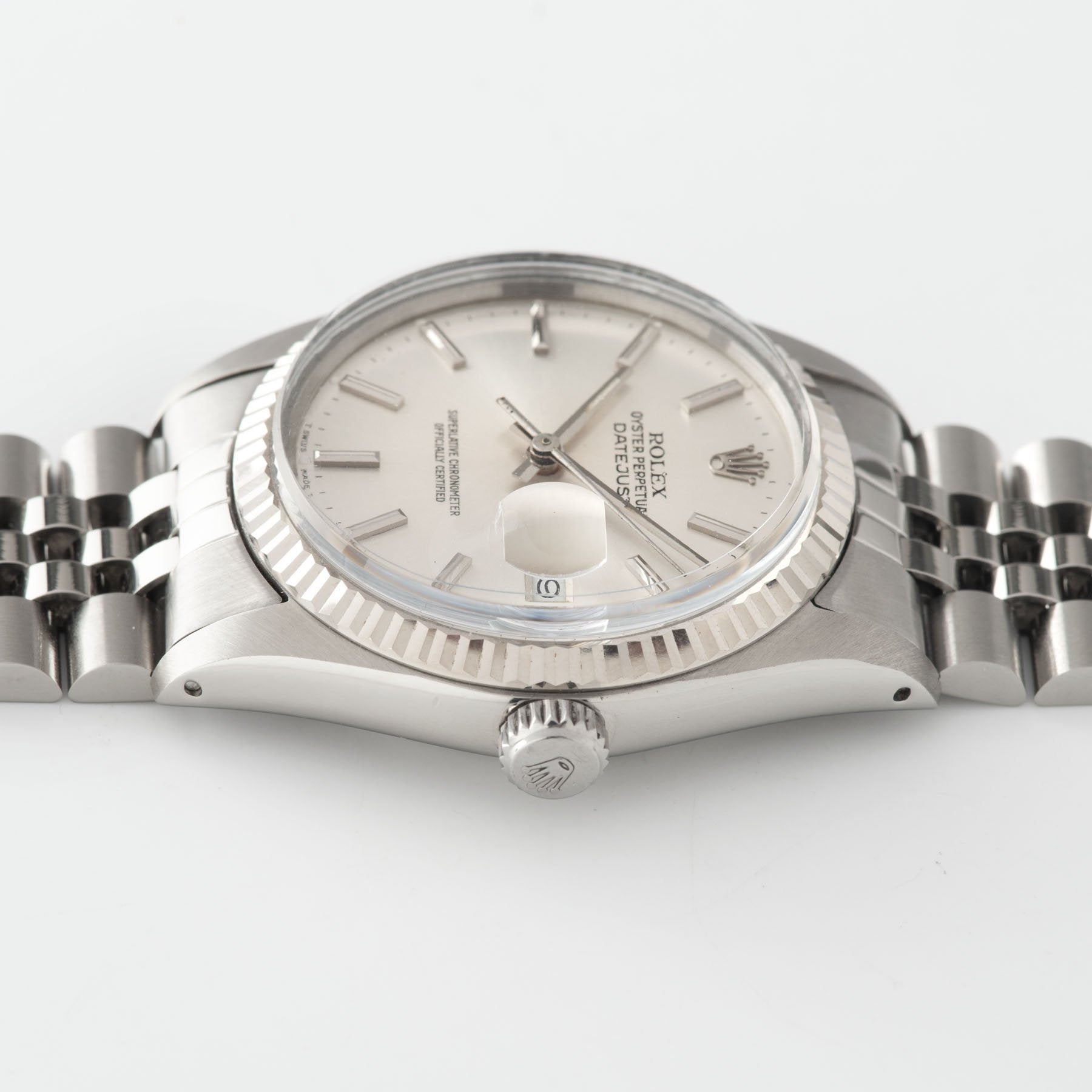 Rolex Datejust Reference 16014 Silver Dial Punched Papers