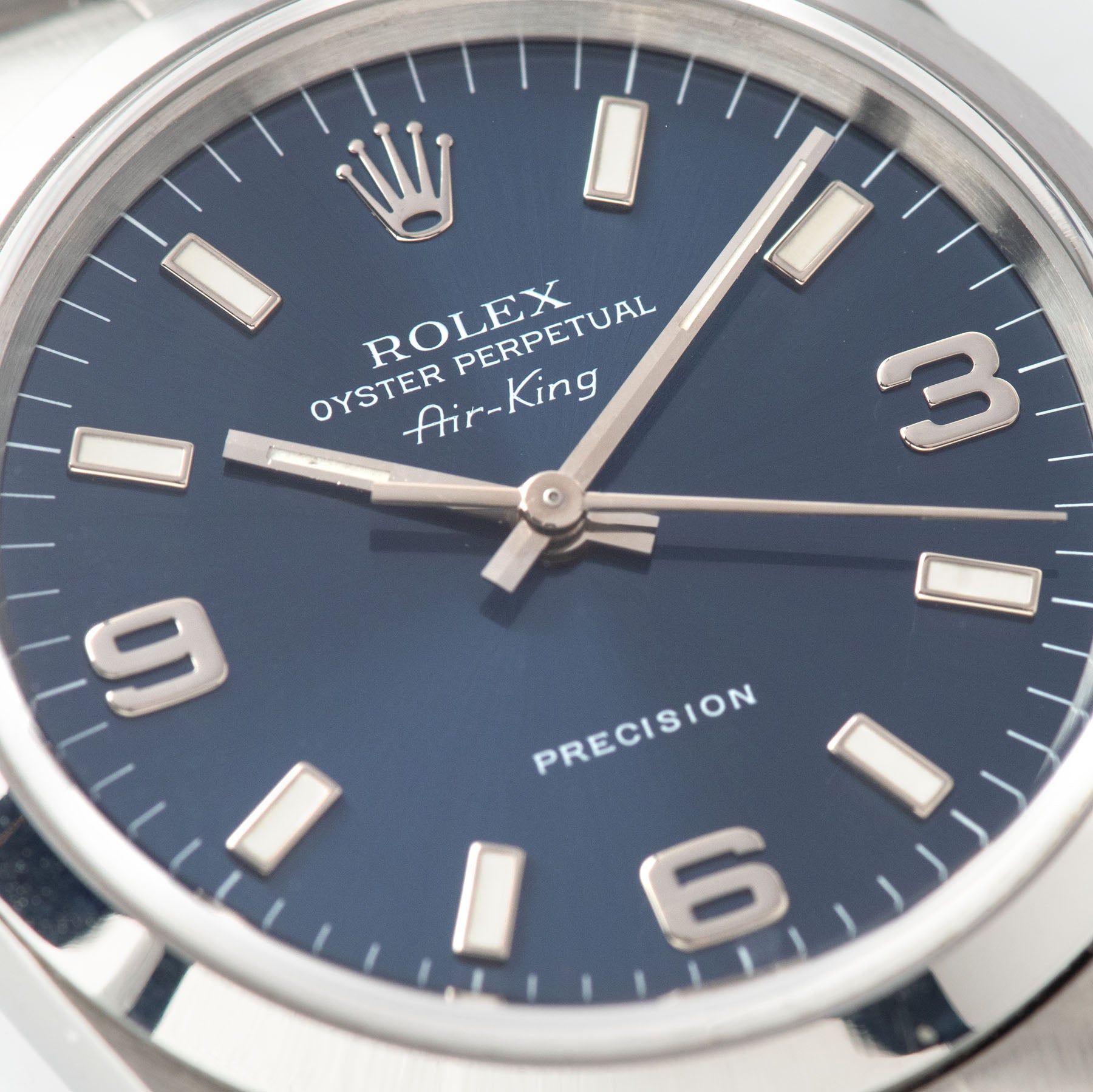 Rolex Air King Ref 14000 Blue Soleil Dial Box and Papers