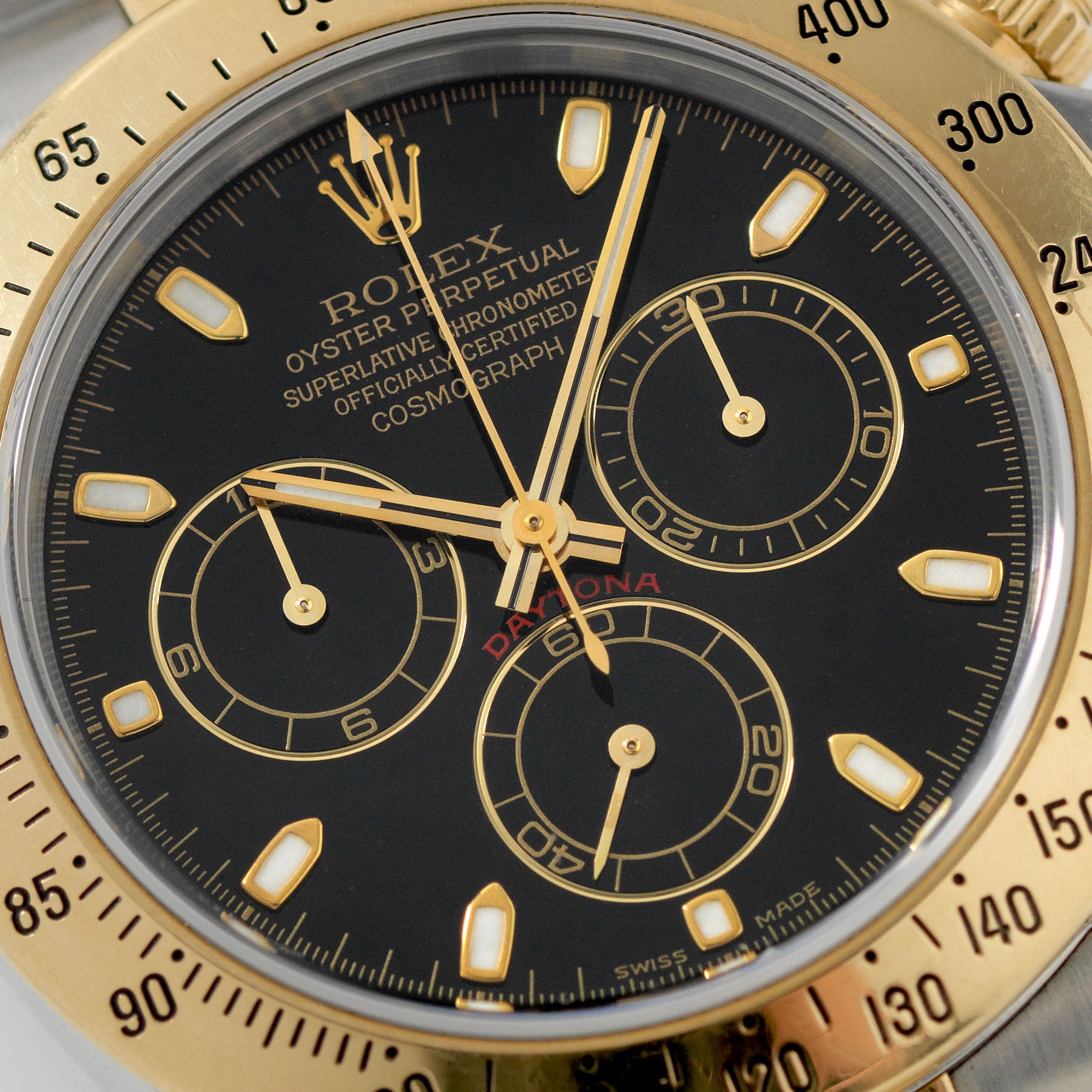 Rolex Daytona Steel and Gold 116523 Black Dial Box and Papers