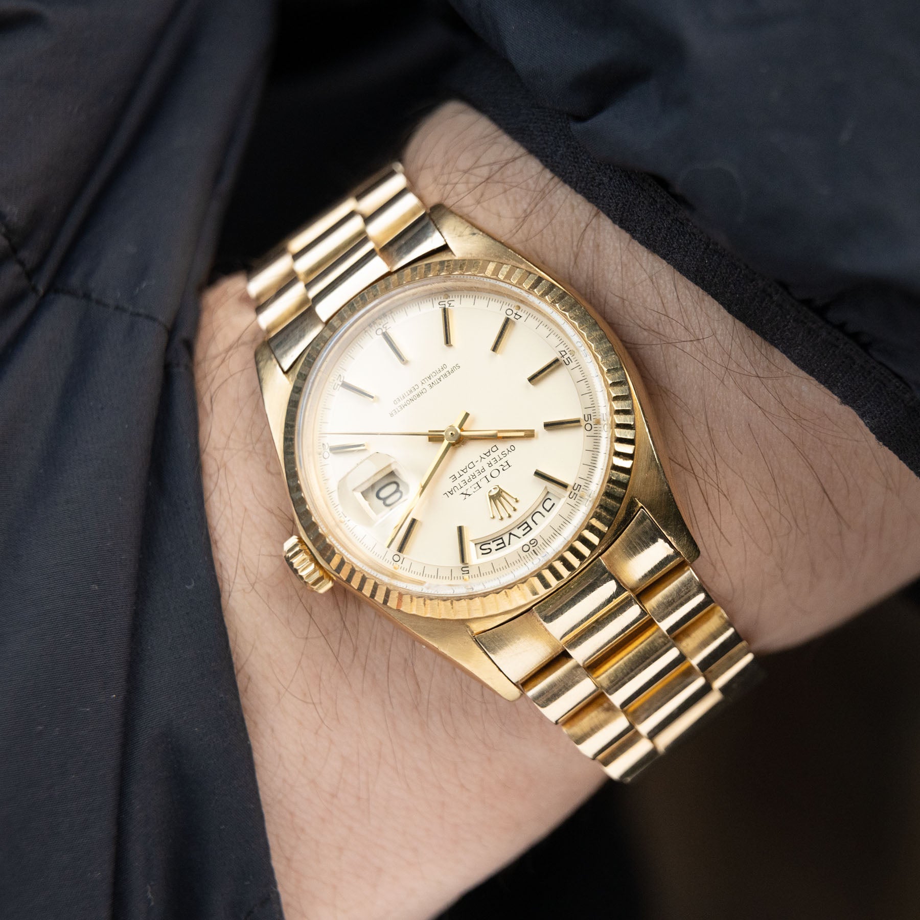 Rolex Day Date Yellow Gold 1803 Matte Silver Dial