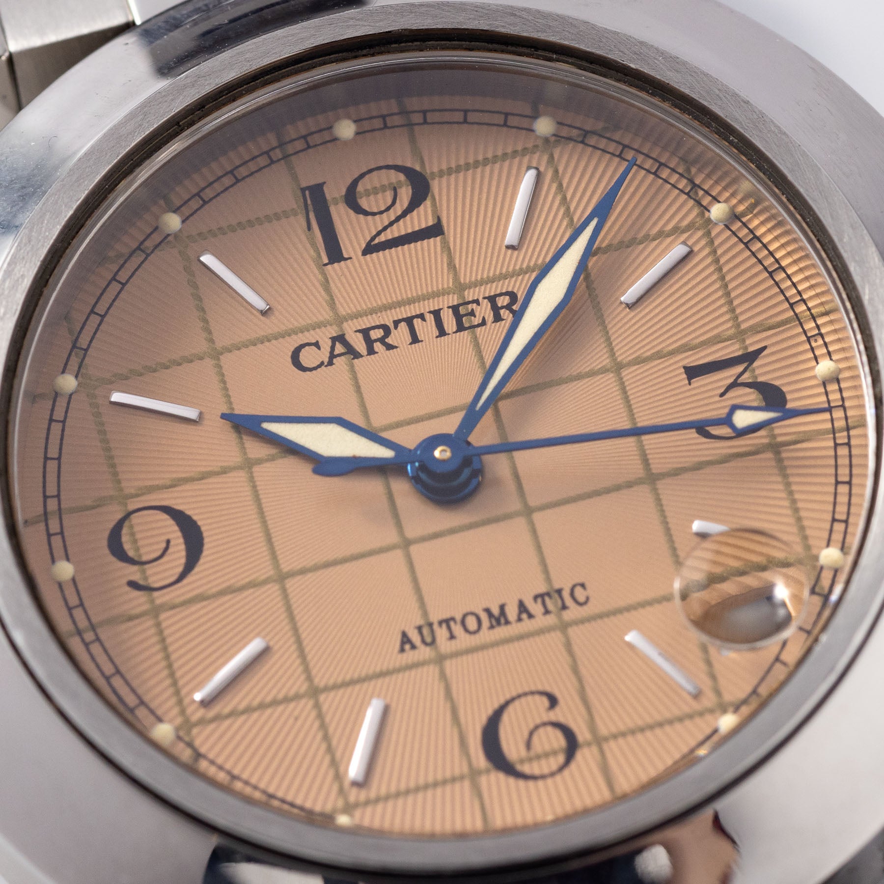 Cartier Pasha Steel Salmon Dial