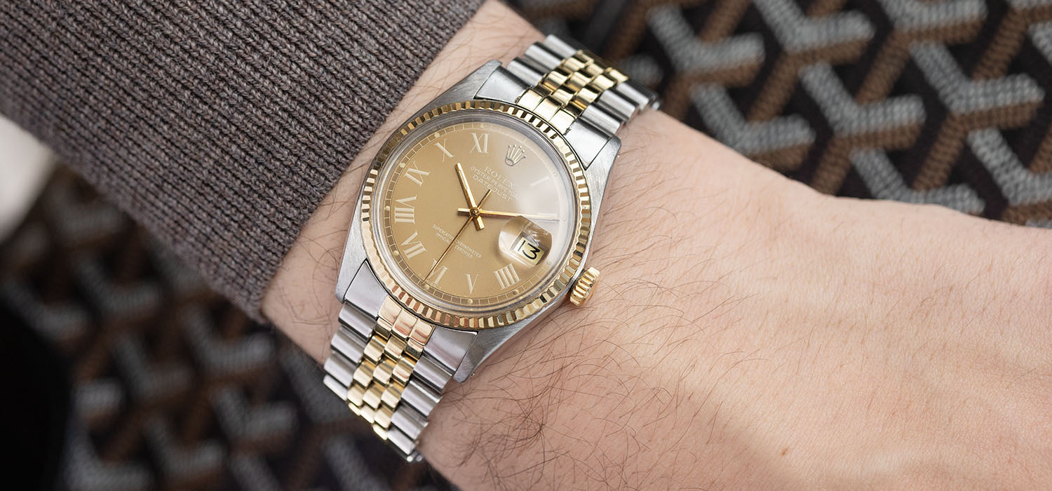 Rolex Datejust 1601 Steel and Gold Brown Buckley Dial