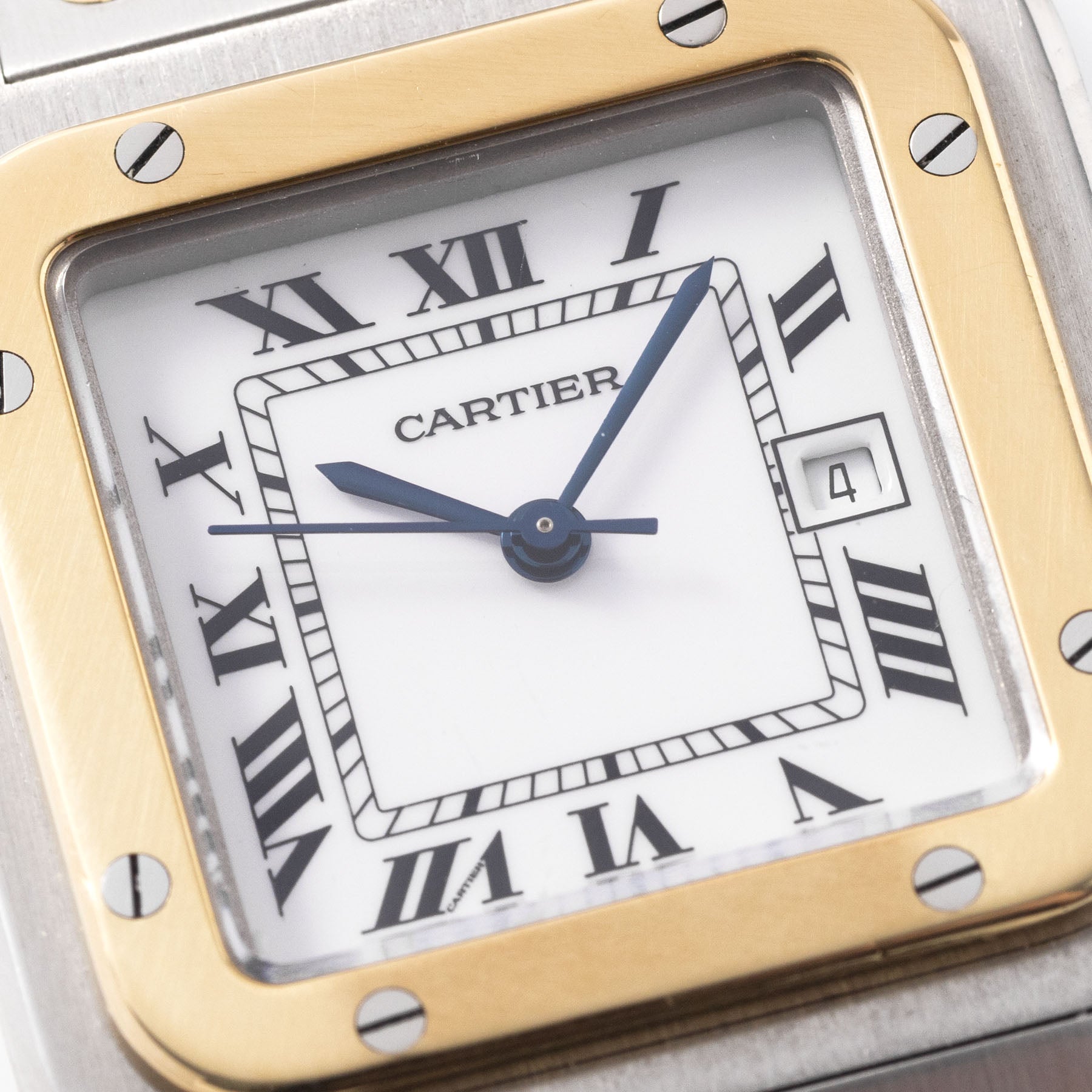 Cartier Santos 1172 Automatic Steel and Gold Porcelain Dial