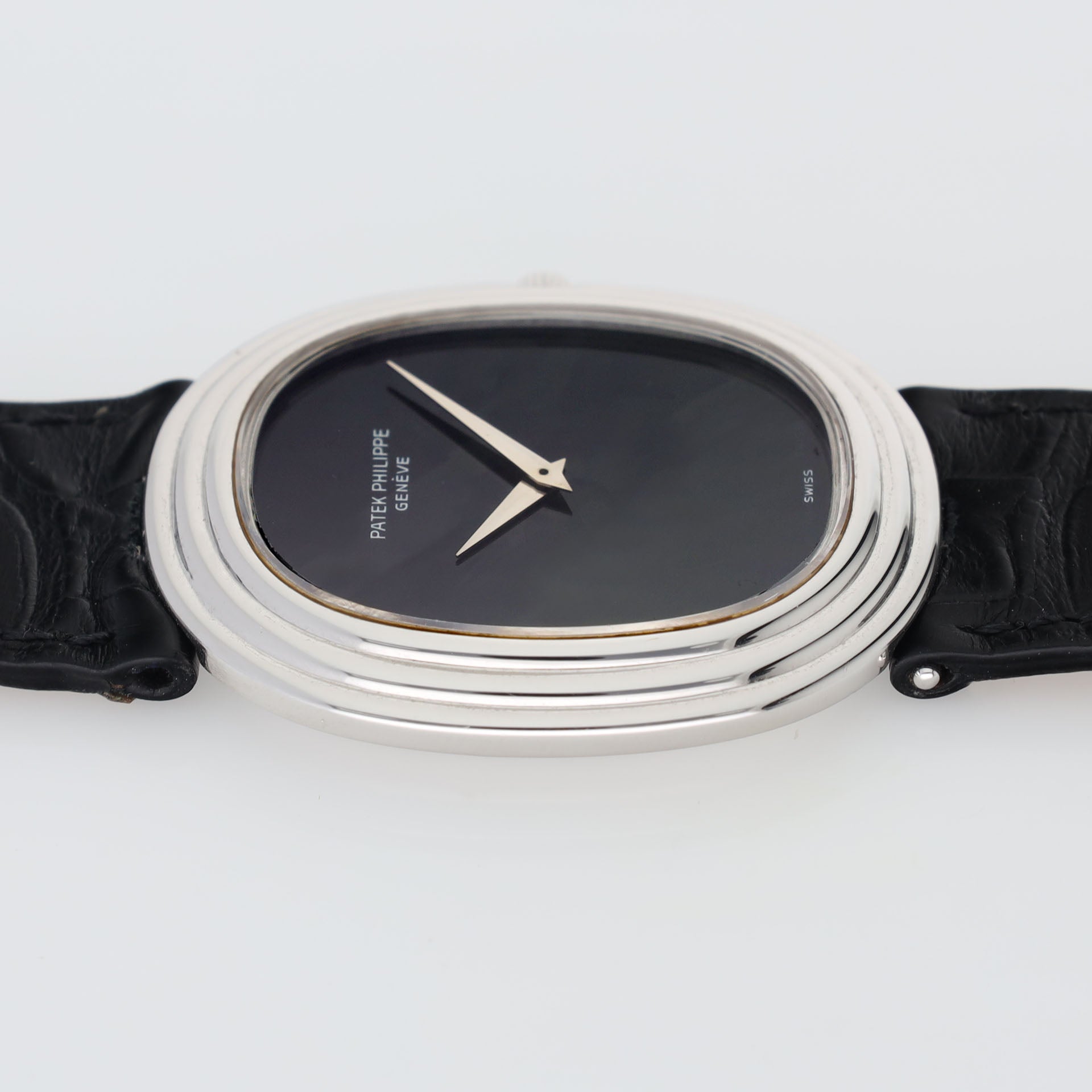 Patek Philippe Ellipse 3634 White Gold Step Case with Onyx Dial