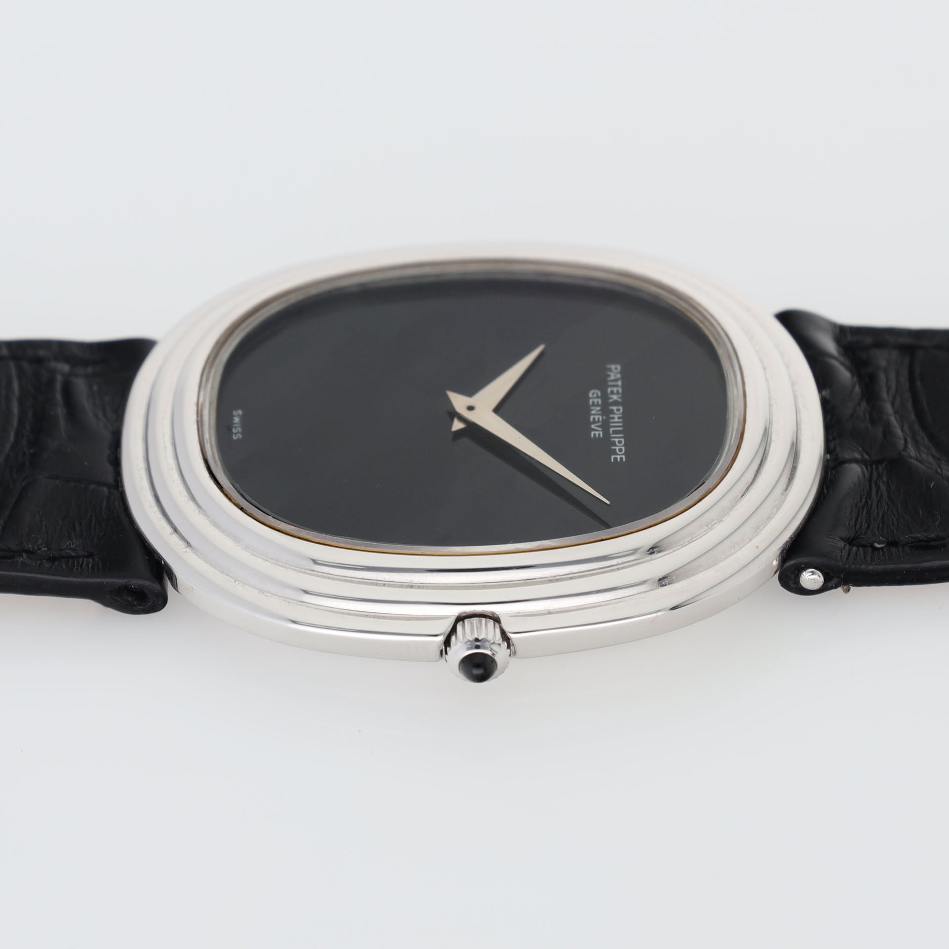 Patek Philippe Ellipse 3634 White Gold Step Case with Onyx Dial