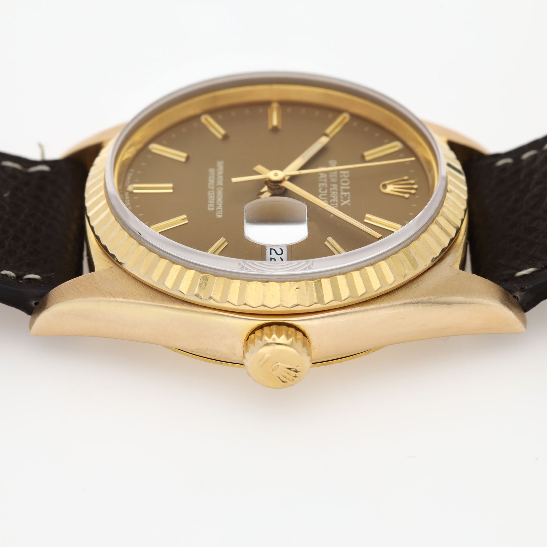 Rolex Datejust 16018 Yellow Gold Cappuccino Dial