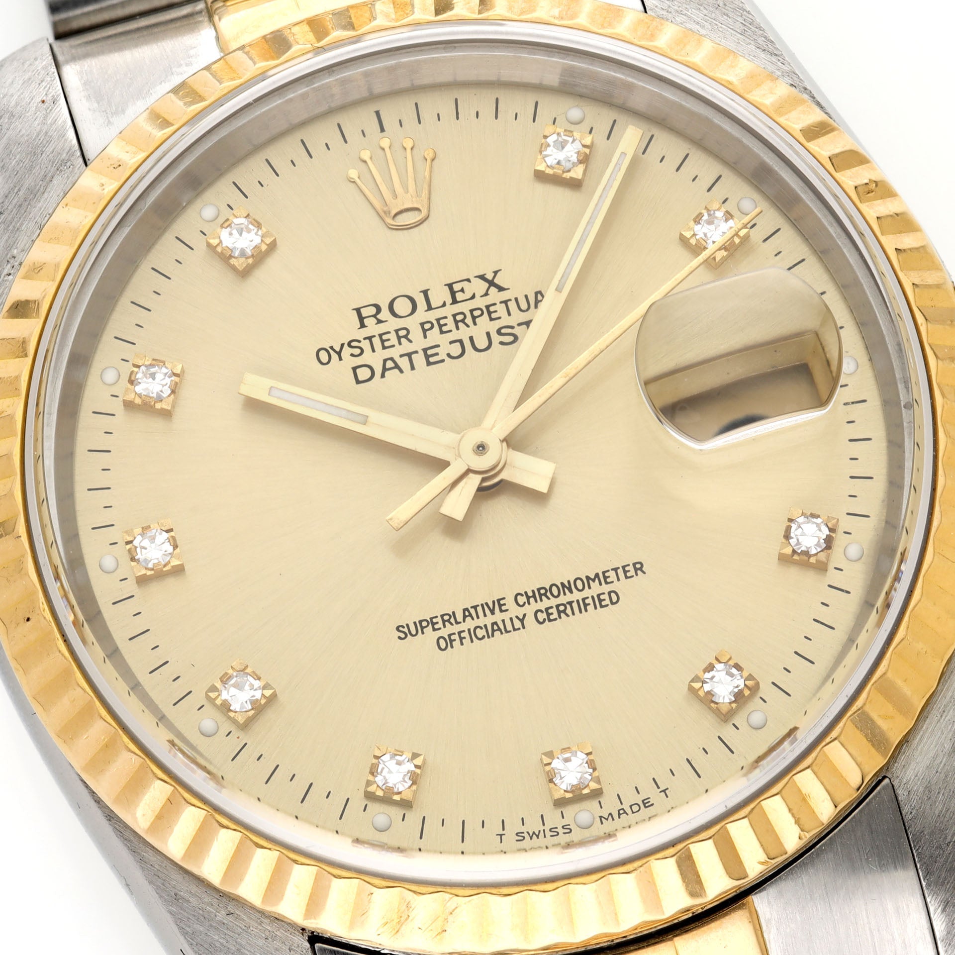 Rolex Datejust 16233 Champagne Diamond Dial