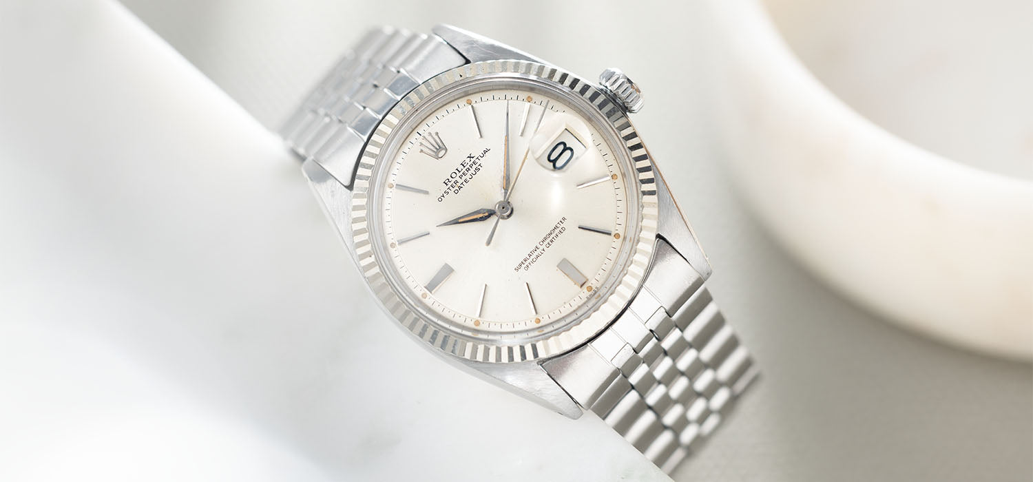 Rolex Datejust 1601 Silver Dial Alpha Hands Rare Clasp