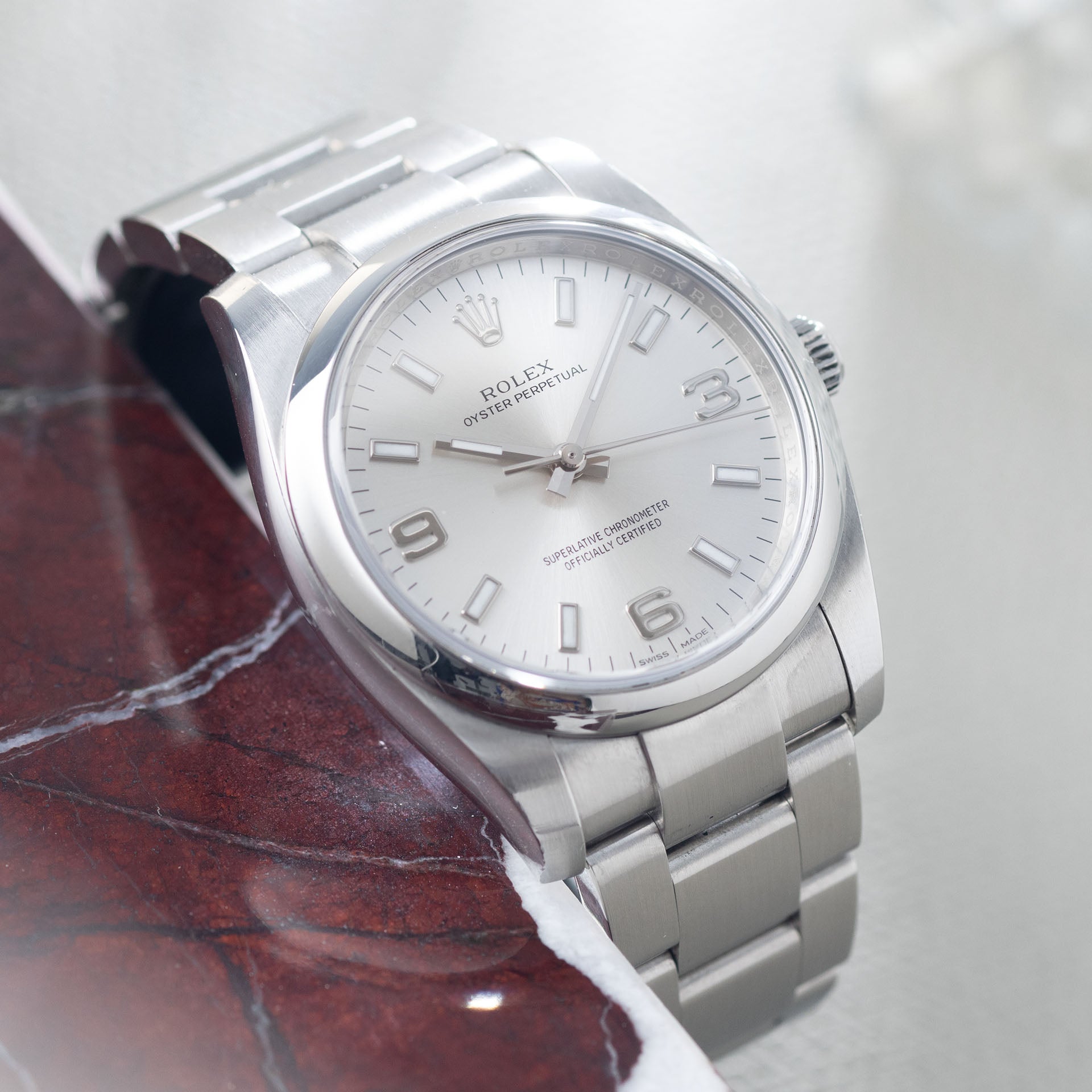 Rolex Oyster Perpetual 114200 Silver Explorer Dial 