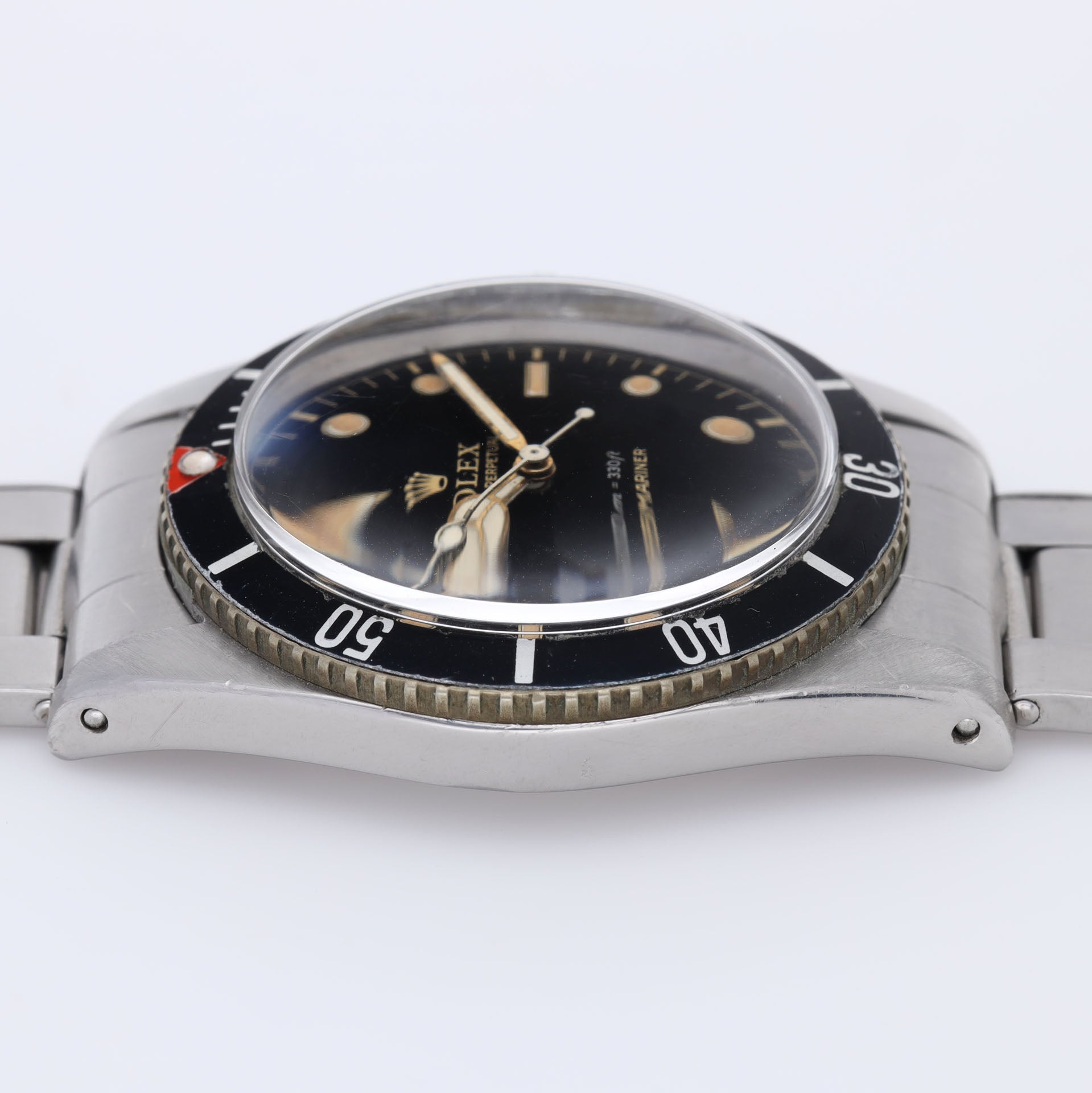 Rolex Submariner 6536-1 Gilt Dial Red Triangle Bezel Insert