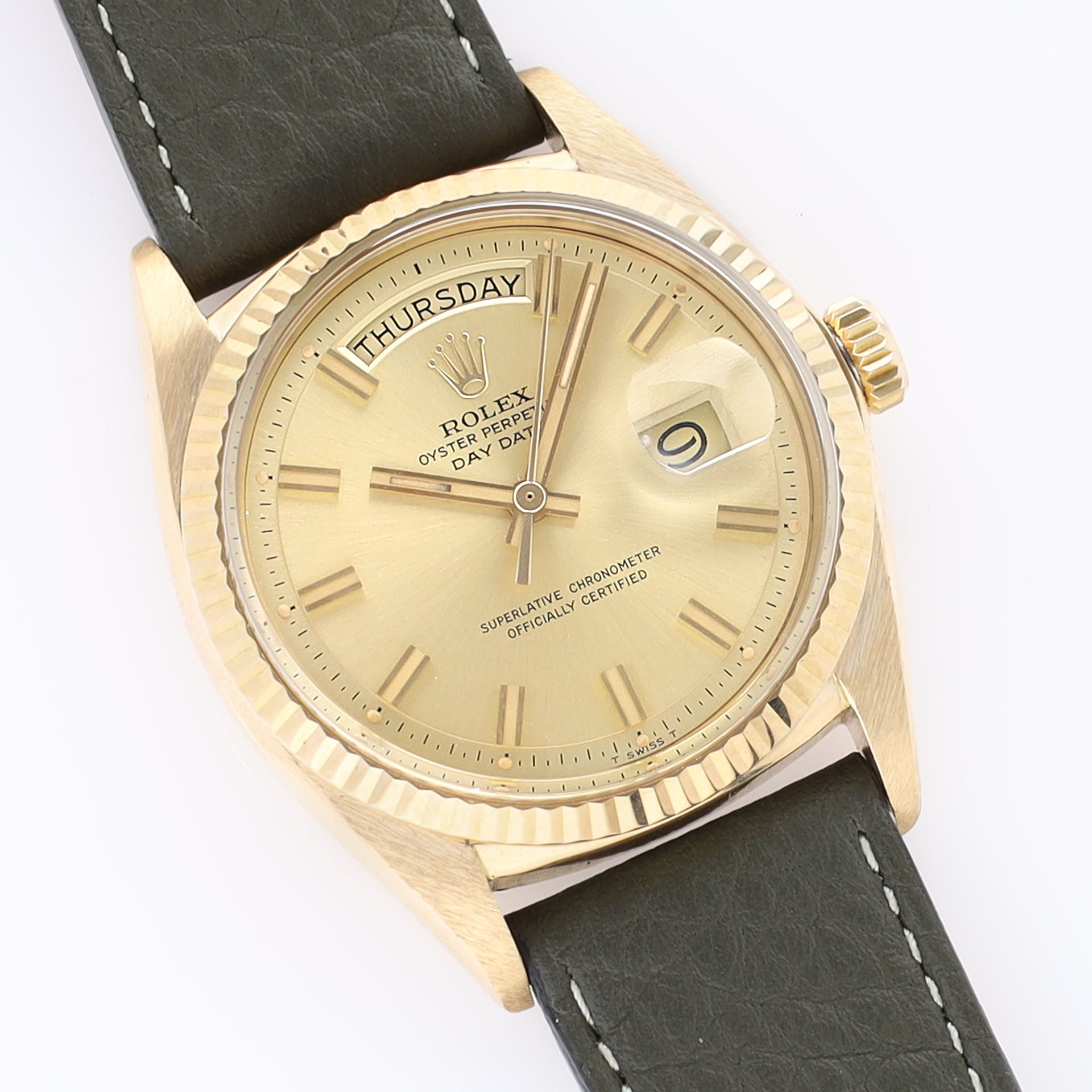 Rolex Day-Date 1803 Yellow Gold Wide Boy Dial 