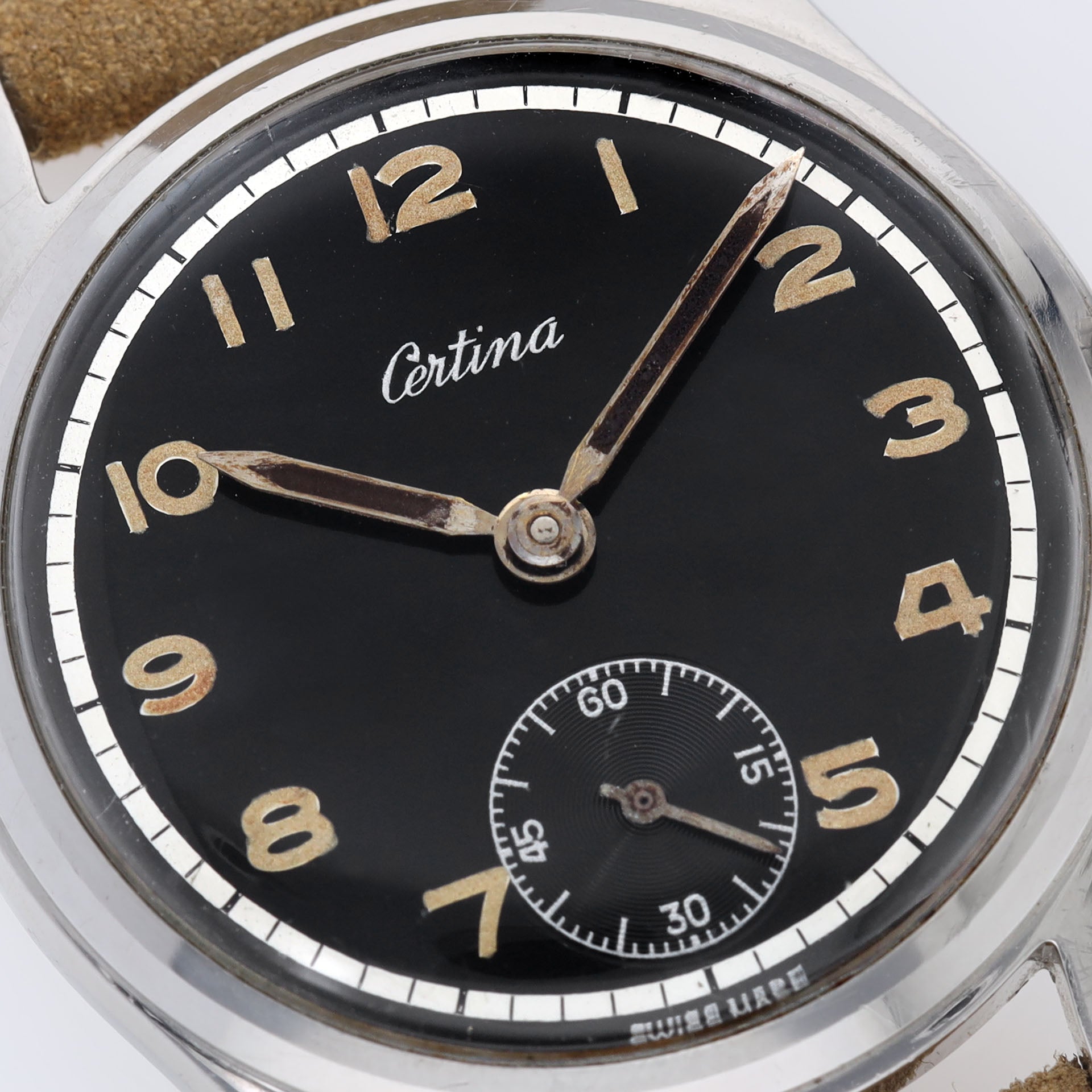 Certina 8721.1 Dress Watch in Steel Glossy Black Dial