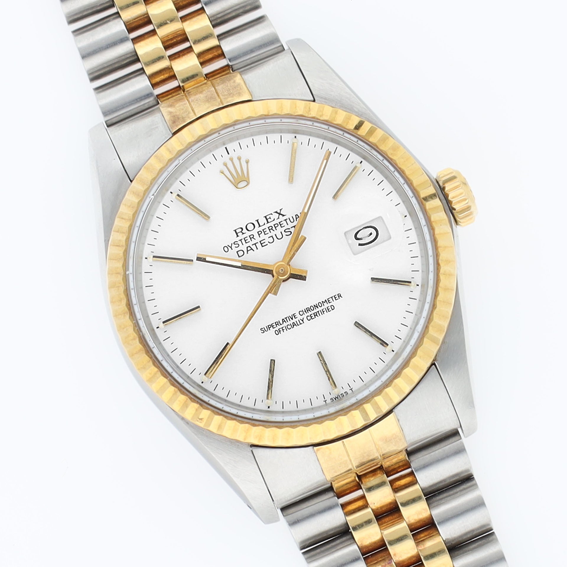 Rolex Datejust 16013 Steel and Gold with Porcelain Dial