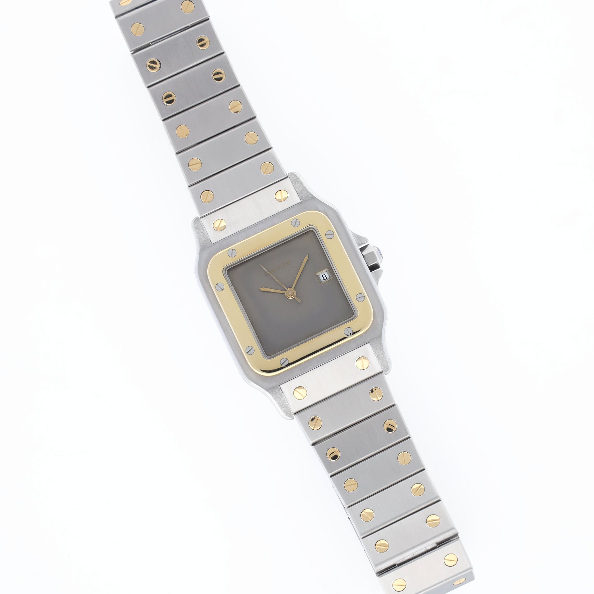 Cartier Santos 2961 Steel and Gold with Slate Grey Dial 