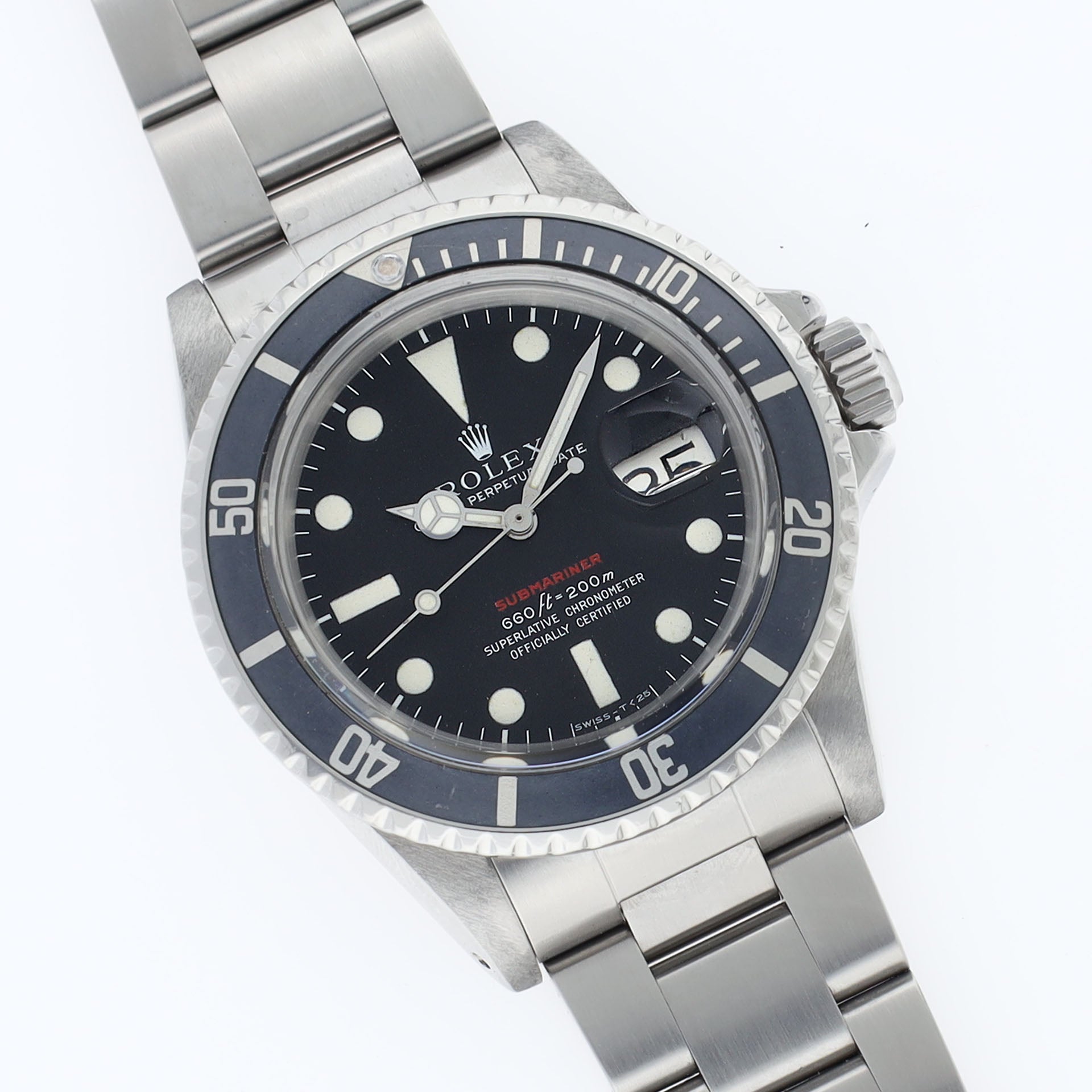 Rolex Submariner Date 1680 Mk4 Red Sub Faded Kissing 40 Inlay 