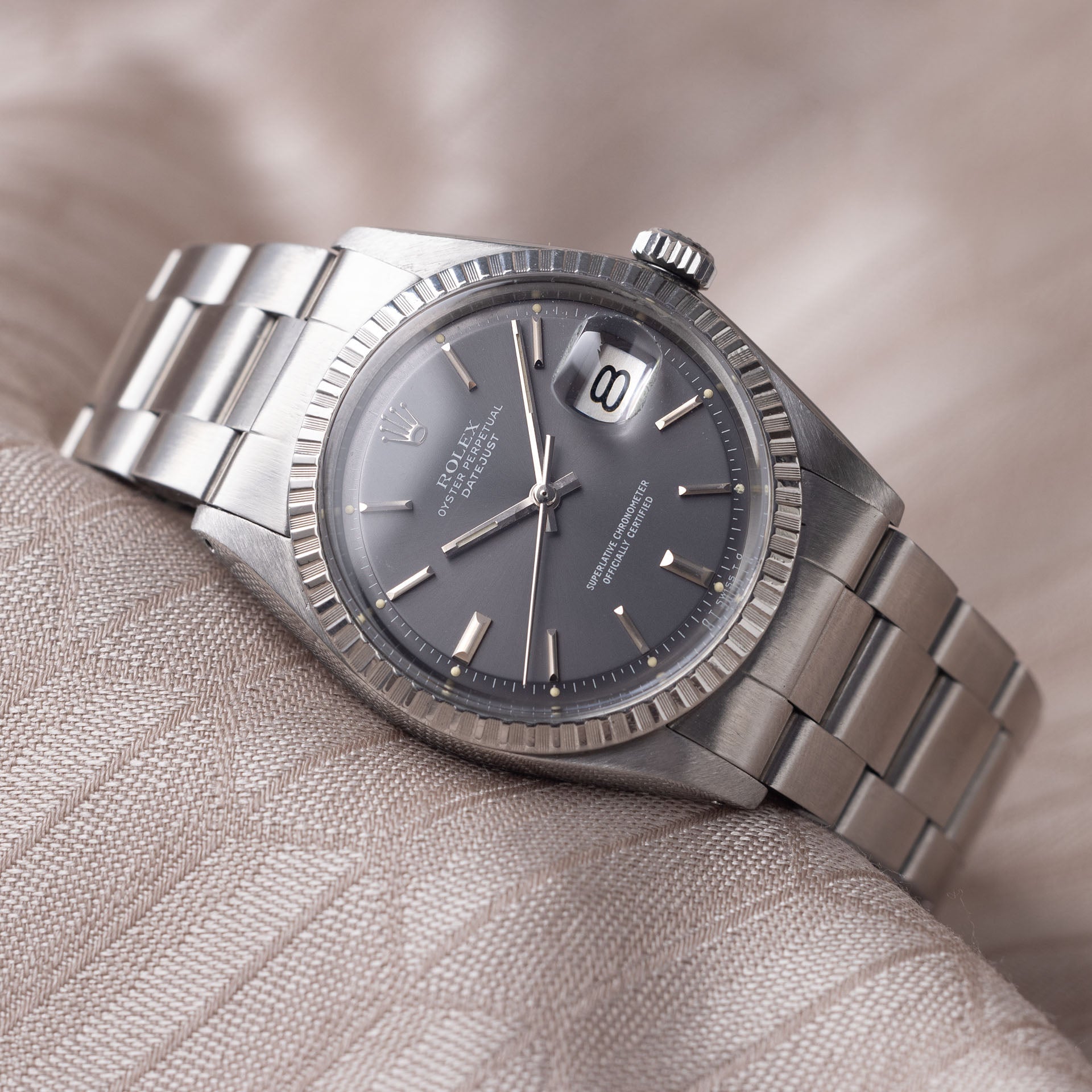 Rolex Datejust 1603 Grey Soleil Sigma Dial