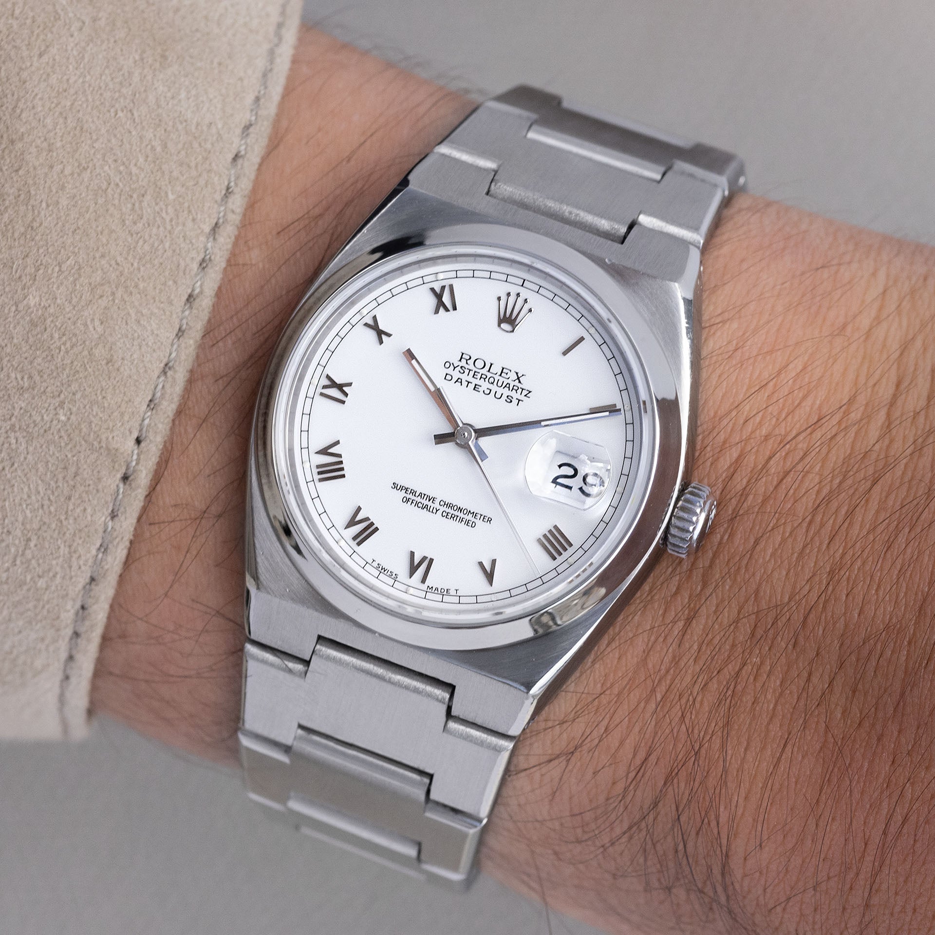 Rolex Oysterquartz Datejust 17000 White Dial