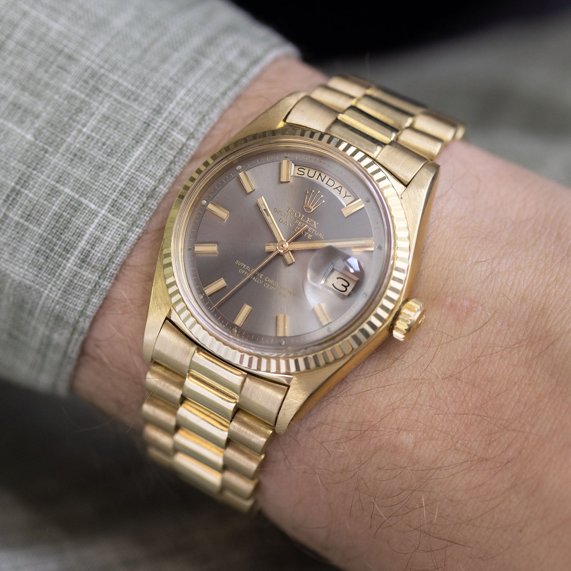 Rolex Day Date 1803 Wide Boy Graues Sigma Zifferblatt