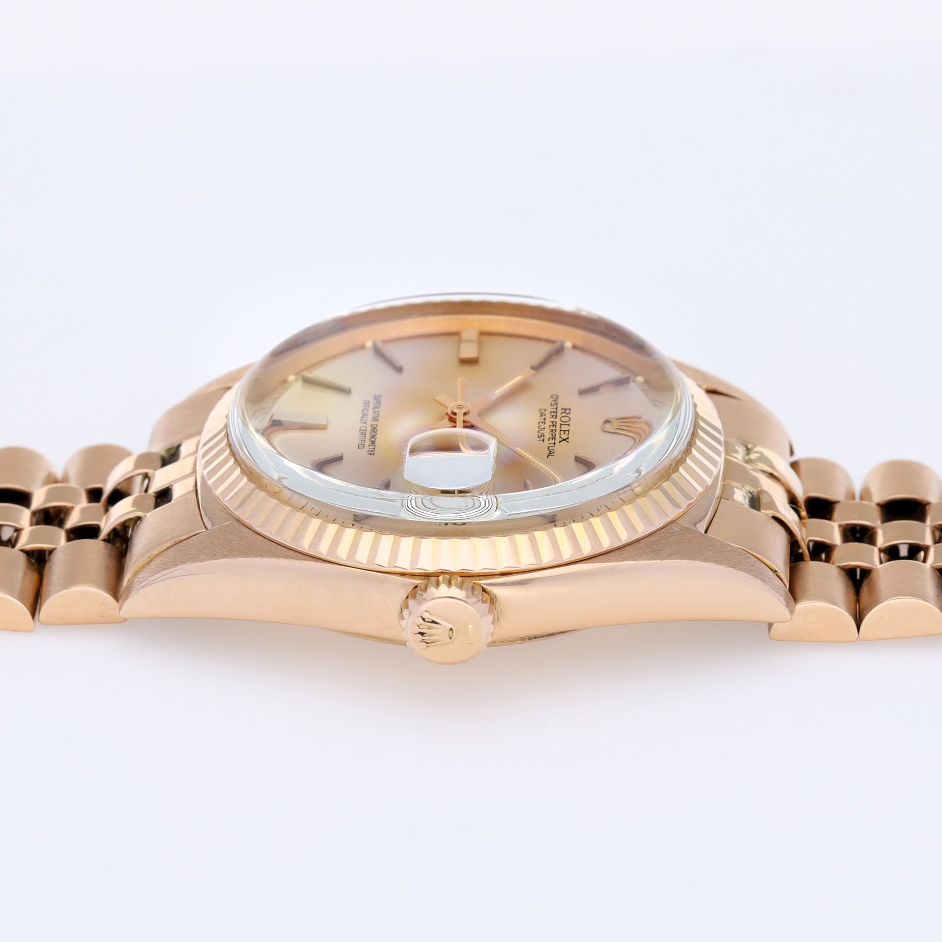 Rolex Datejust 1601 “Pink on Pink” Rose Gold Case, Bracelet and Dial