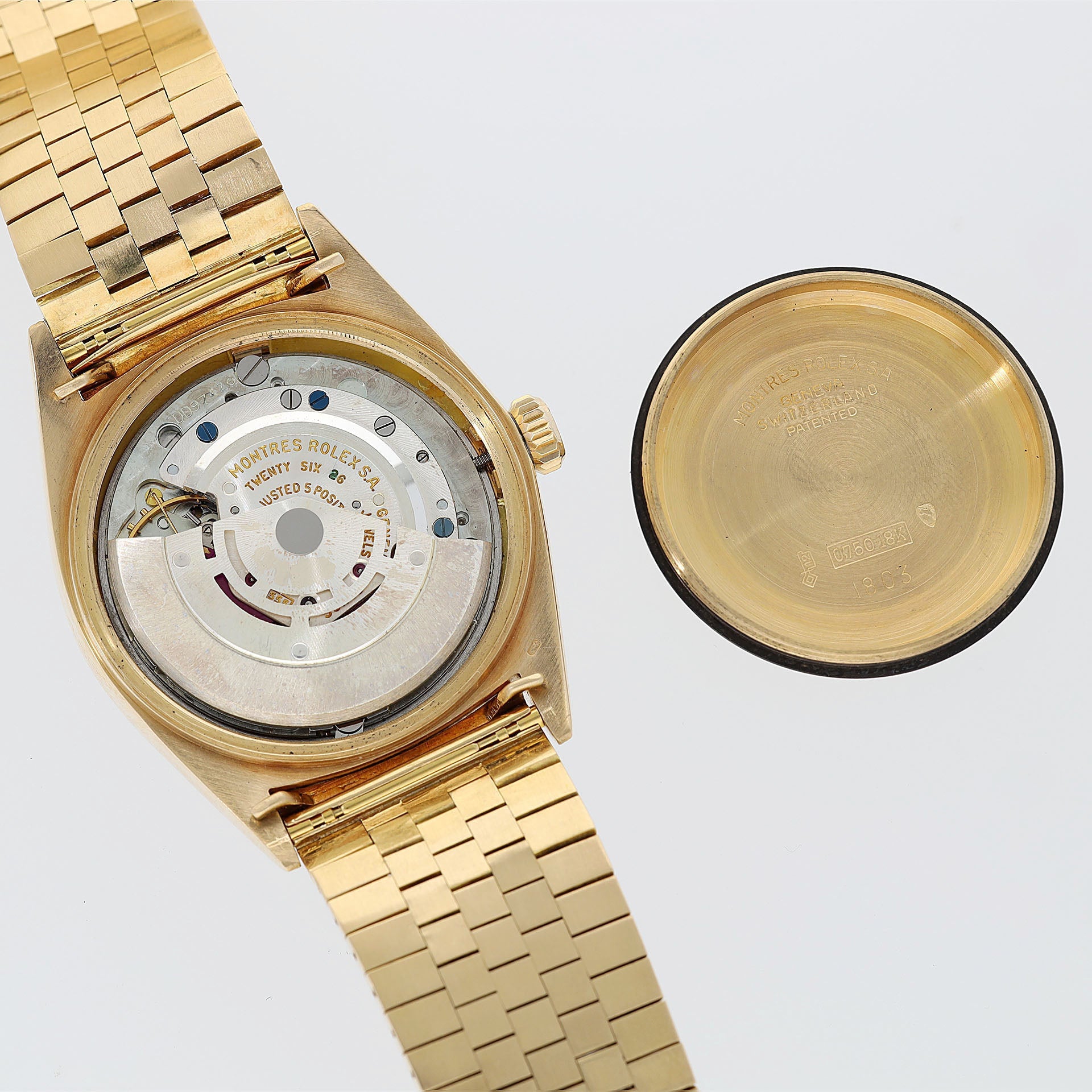  Rolex Day-Date 1806 Yellow Gold Florentine Finish on Brick Bracelet