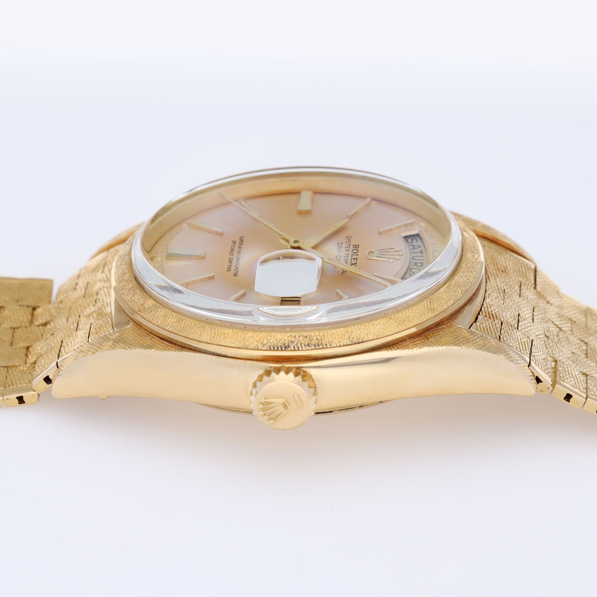  Rolex Day-Date 1806 Yellow Gold Florentine Finish on Brick Bracelet