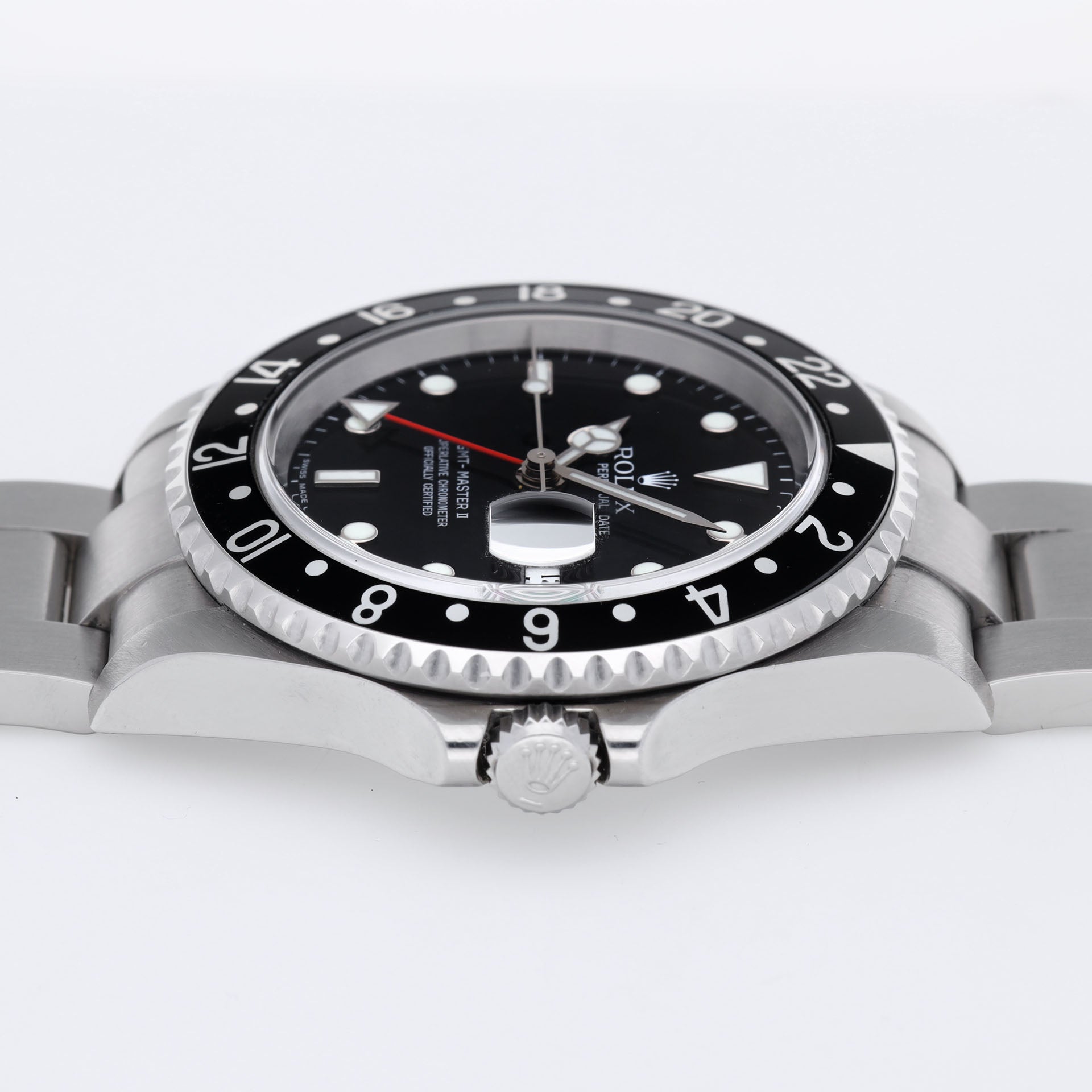 Rolex GMT-Master 2 16710 Rectangular Zifferblatt mit Box und Papieren