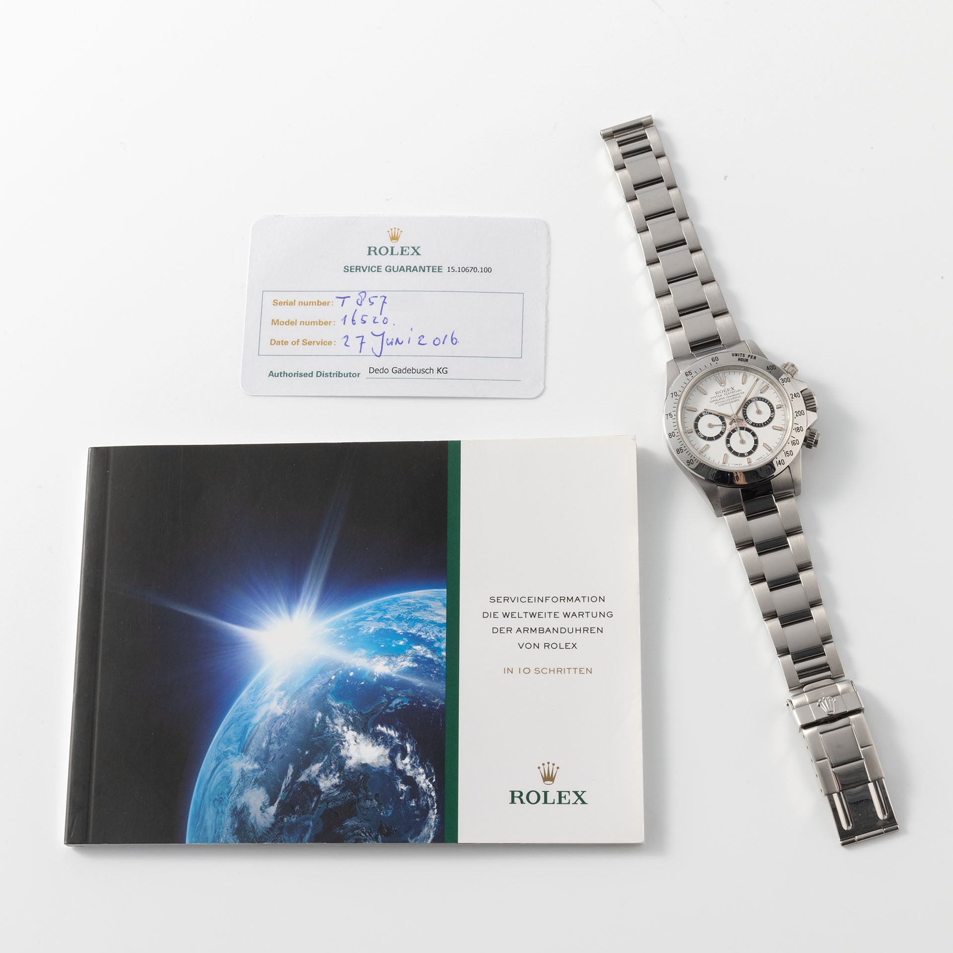 ROLEX COSMOGRAPH DAYTONA Stahl 16520 Weißes Zifferblatt 1996