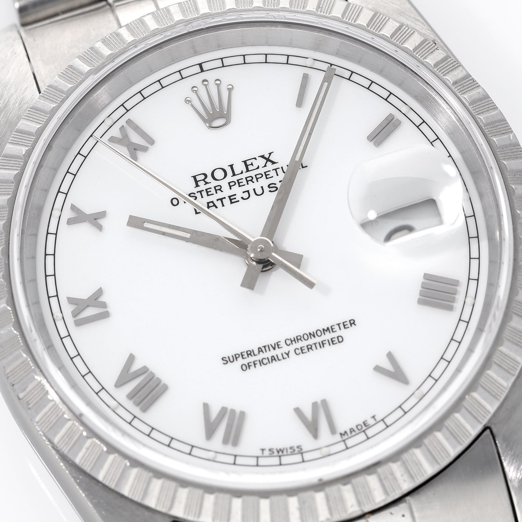 ROLEX DATEJUST 16220 Porzellan Zifferblatt