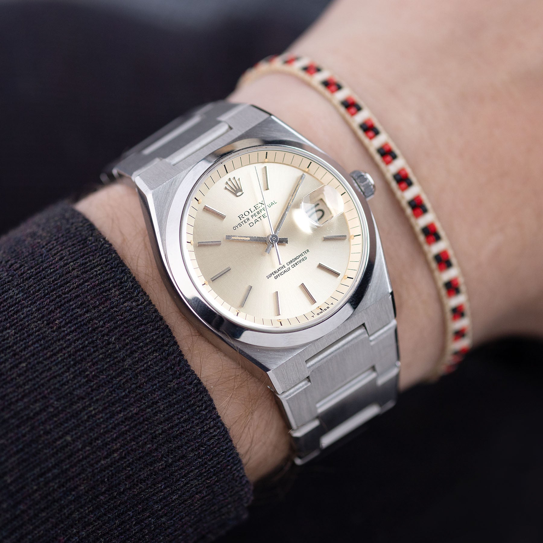 ROLEX OYSTER PERPETUAL DATE Referenz 1530 Silbernes Zifferblatt