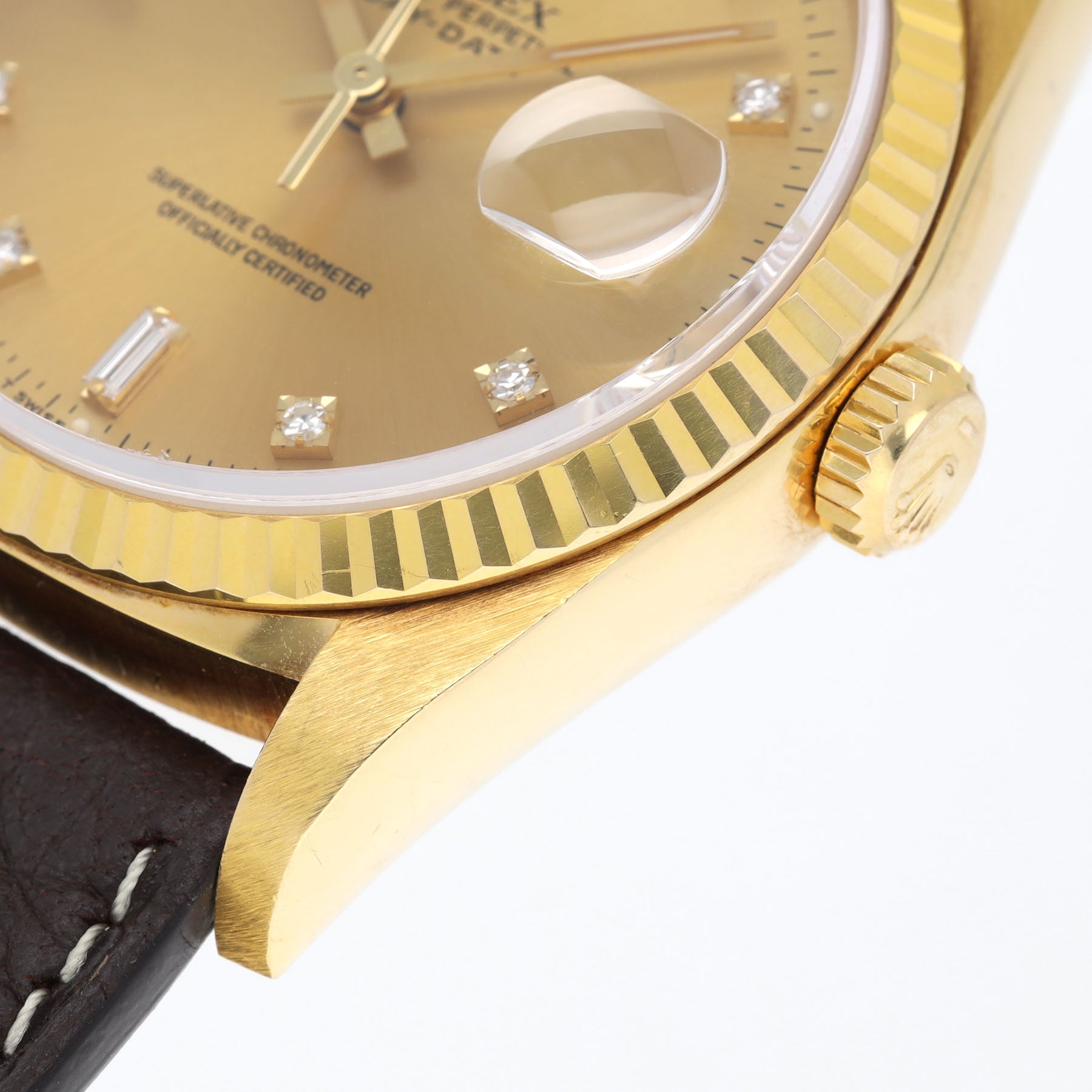 ROLEX DAY-DATE 18238 Diamant Besetztes Zifferblatt mit Papieren