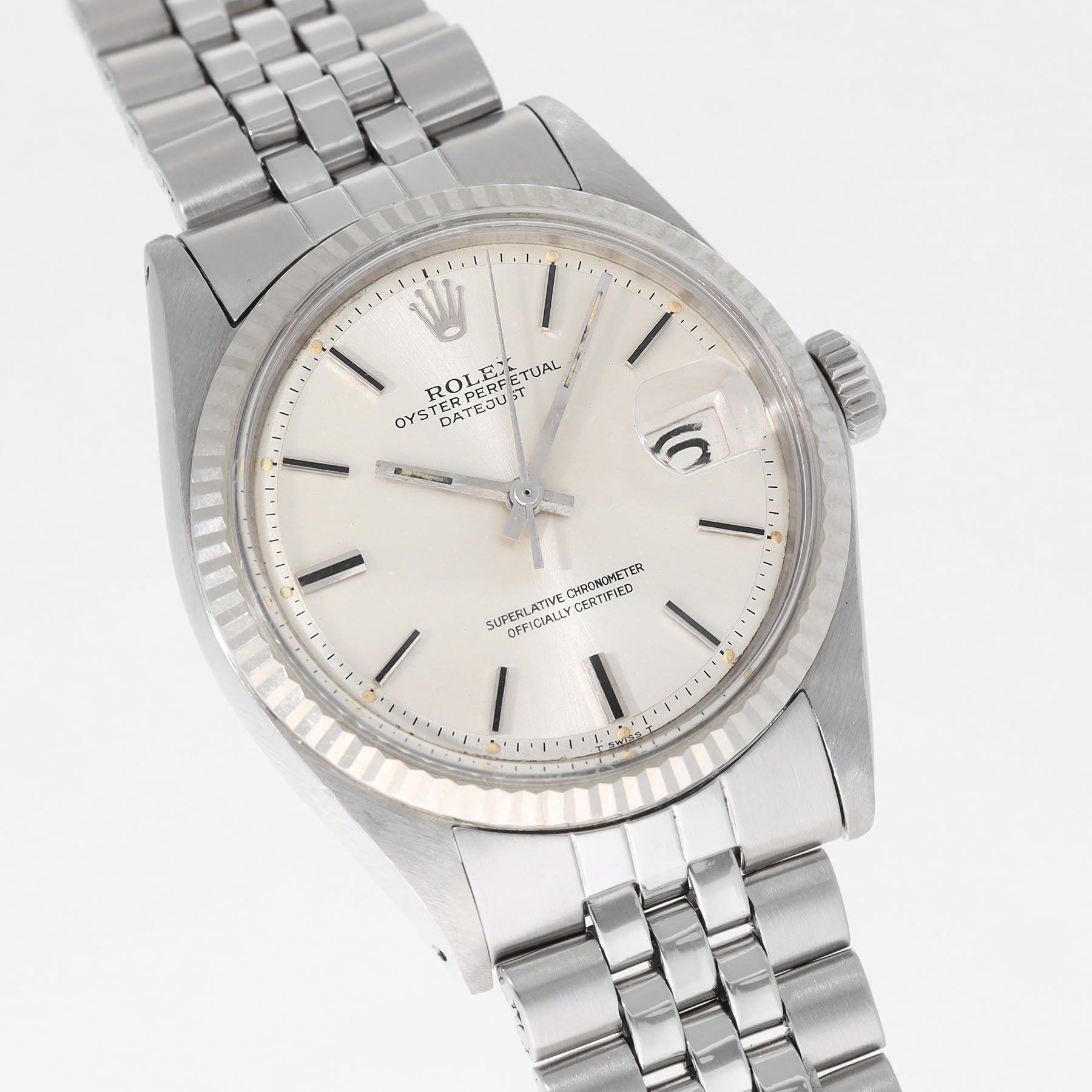 ROLEX DATEJUST 1601 Silbernes Zifferblatt