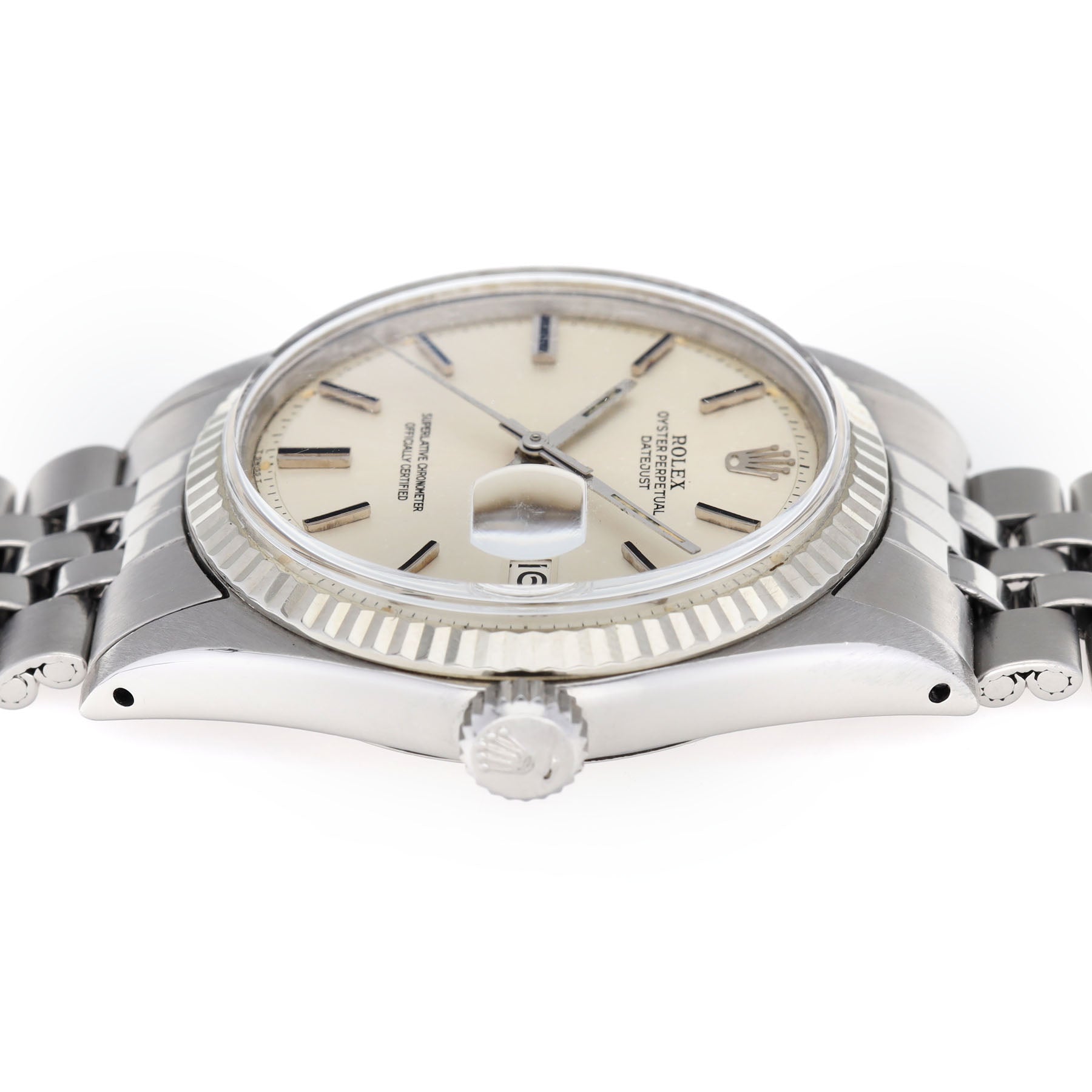 ROLEX DATEJUST 1601 Silbernes Zifferblatt