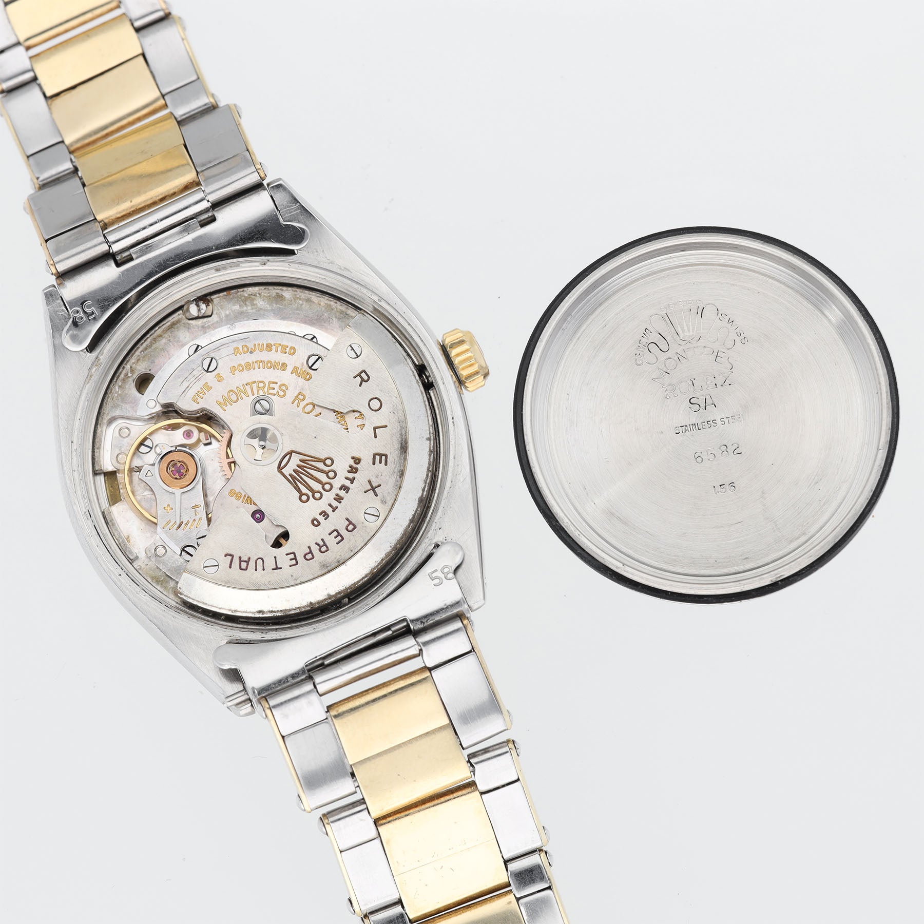 ROLEX OYSTER PERPETUAL 6582 Doppelt Signiertes Beyer Zifferblatt