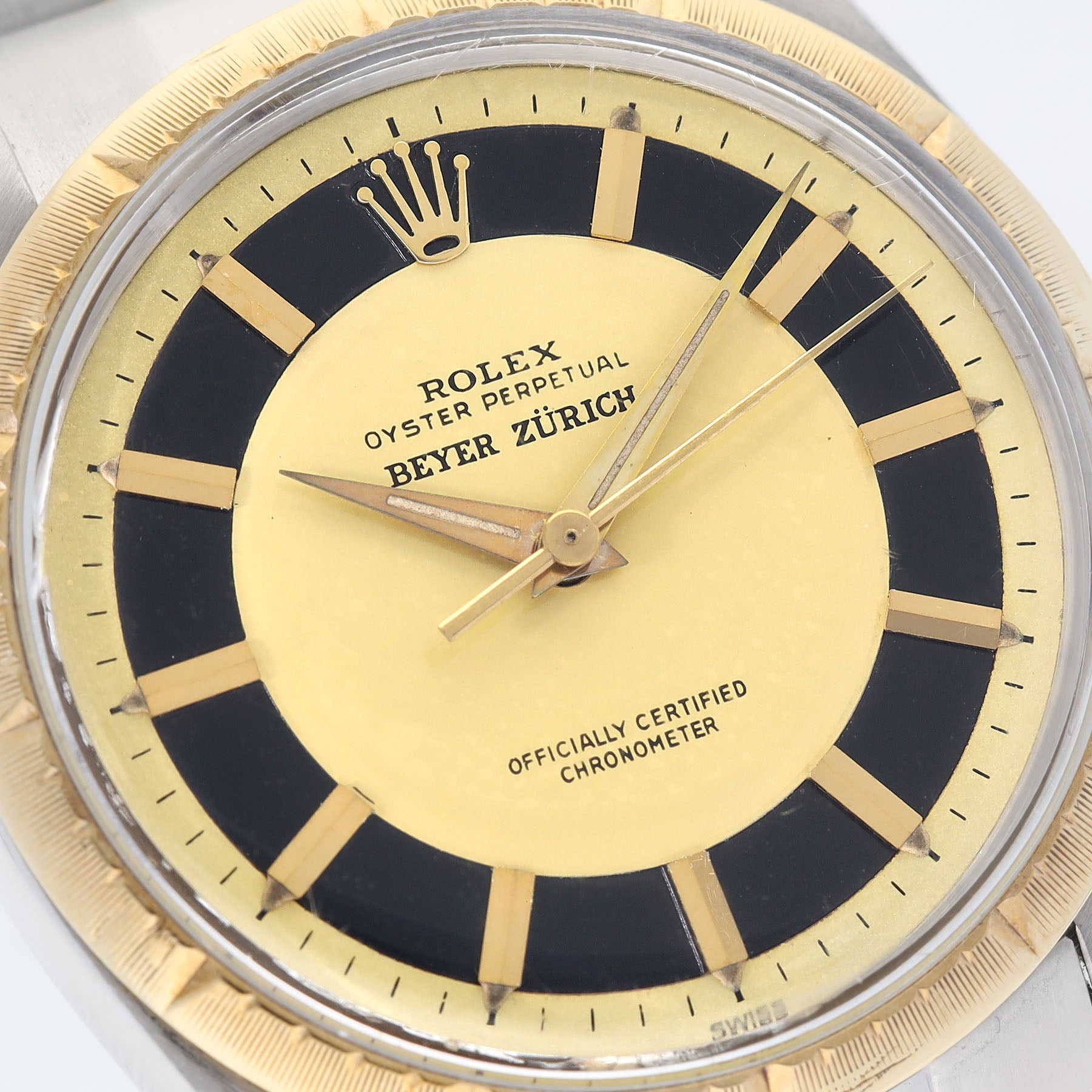 ROLEX OYSTER PERPETUAL 6582 Doppelt Signiertes Beyer Zifferblatt