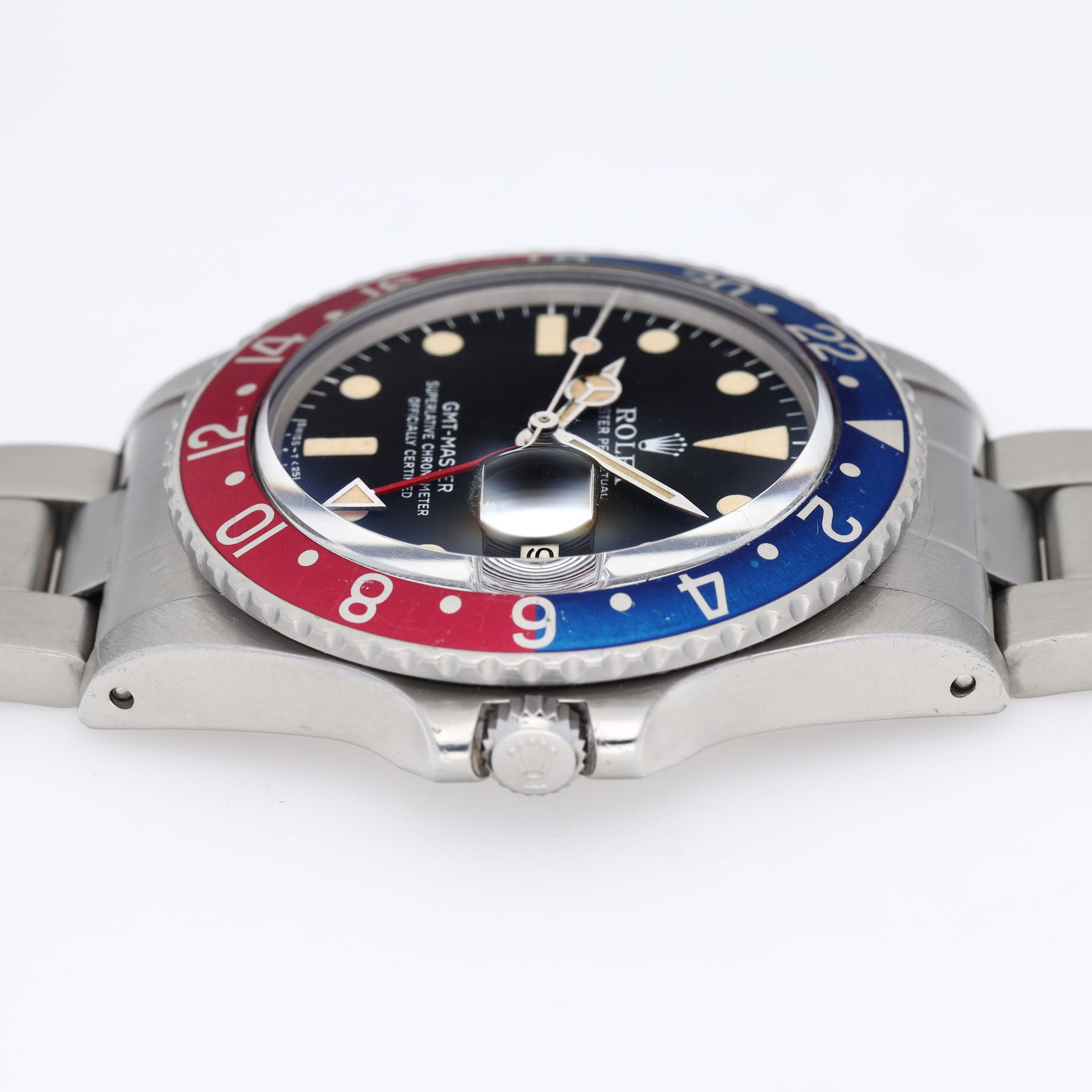 Rolex GMT-Master 1675 MK4 Box und Papiere im Kuratierten Style Set